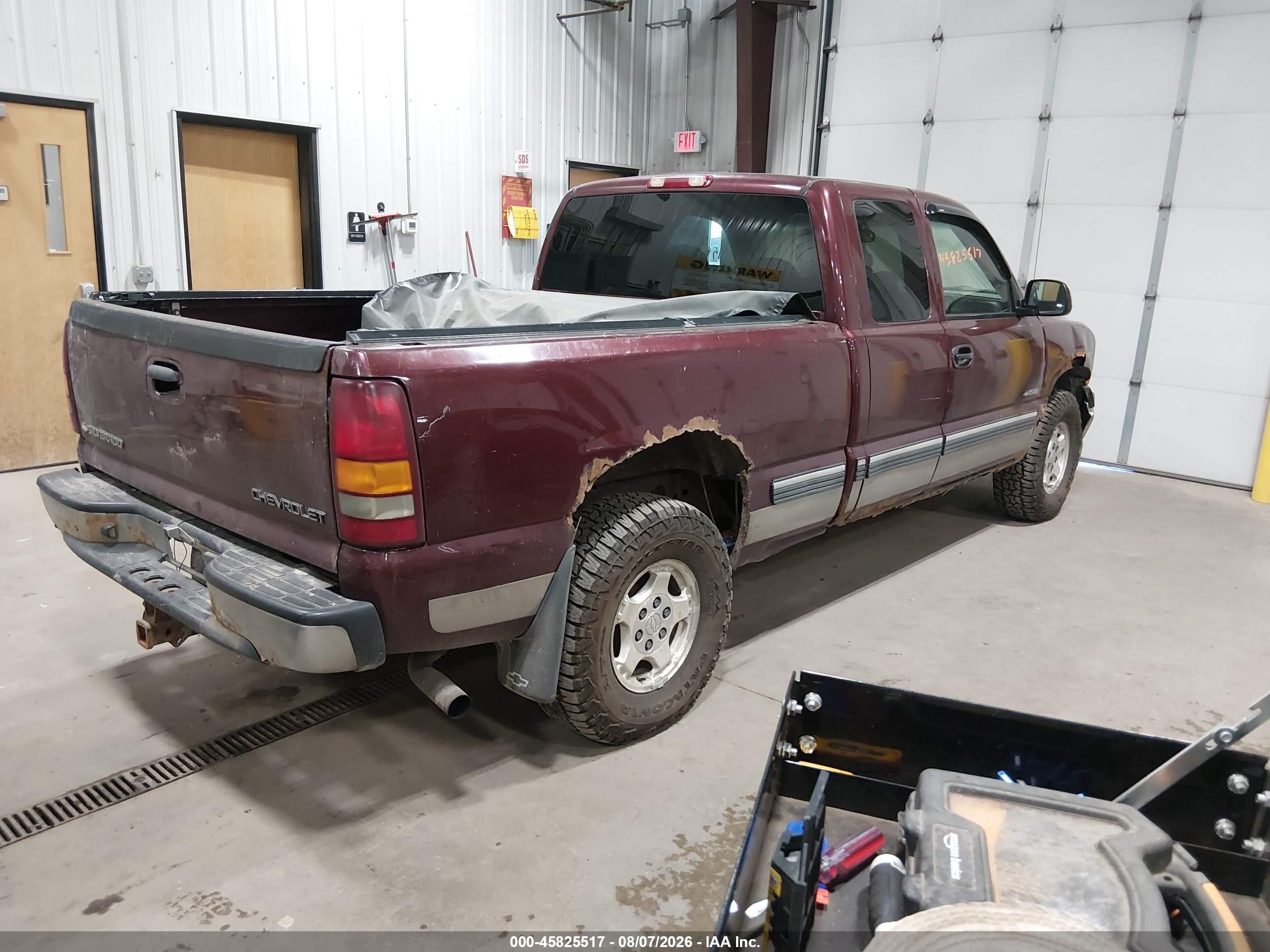 2002 Chevrolet Silverado 1500 Ls Maroon vin: 2GCEK19T021348097