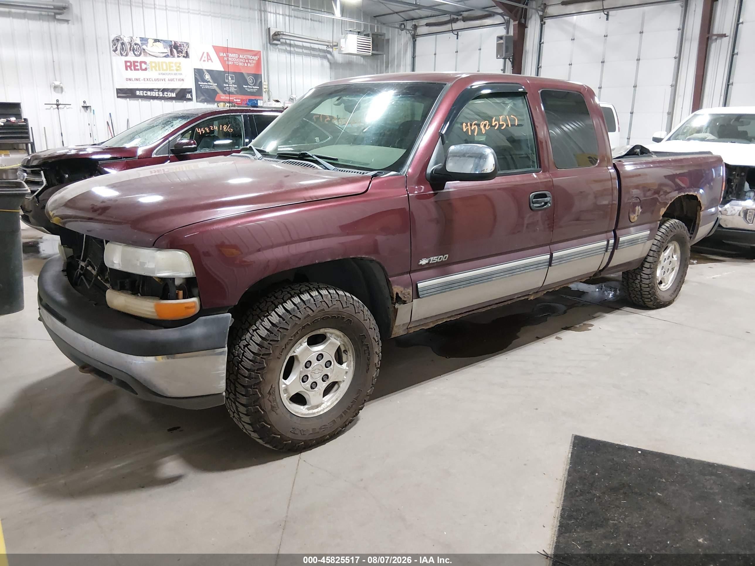2002 Chevrolet Silverado 1500 Ls Maroon vin: 2GCEK19T021348097