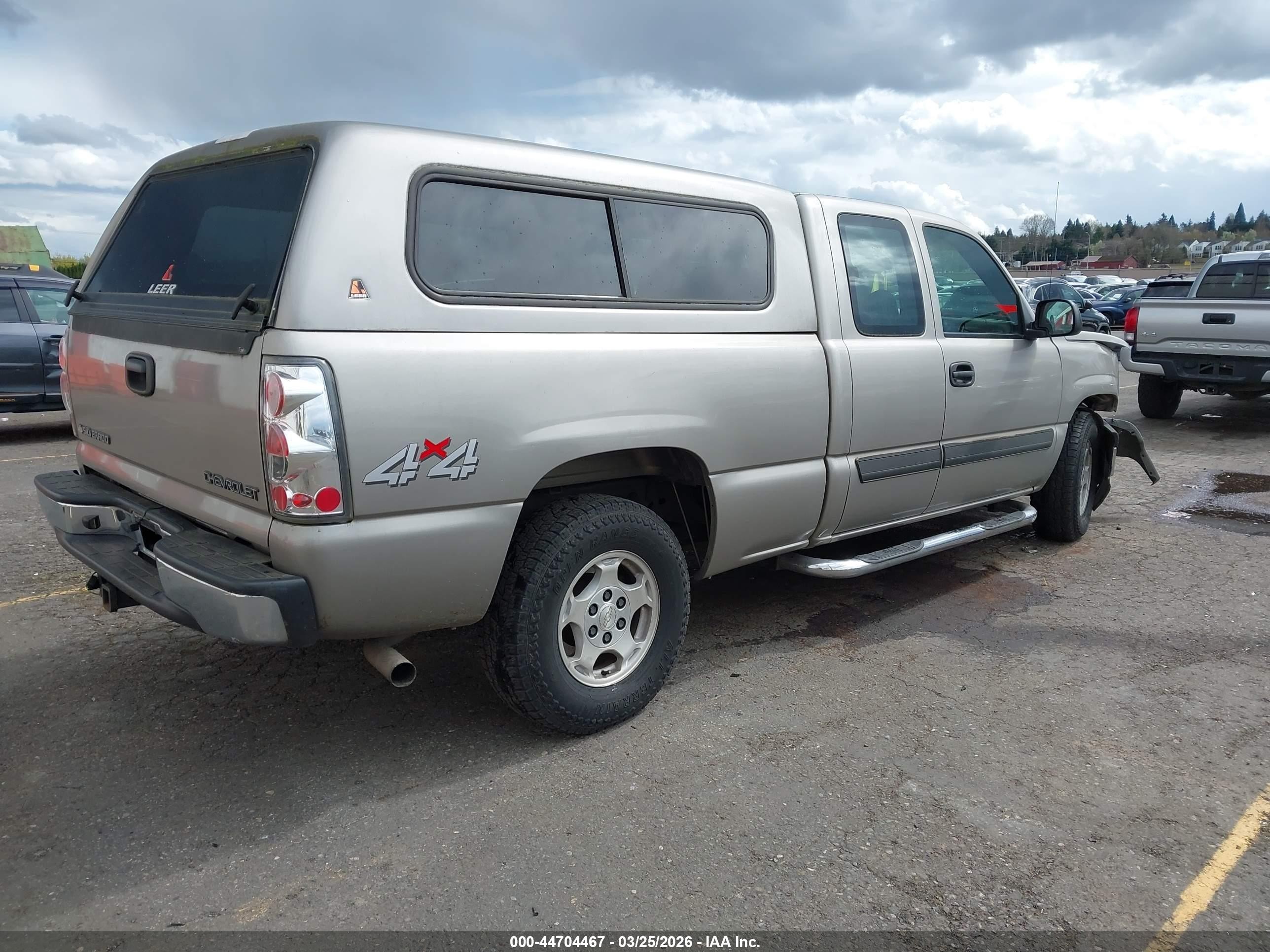 2003 Chevrolet Silverado 1500 Ls Серебряный vin: 2GCEK19T031104810