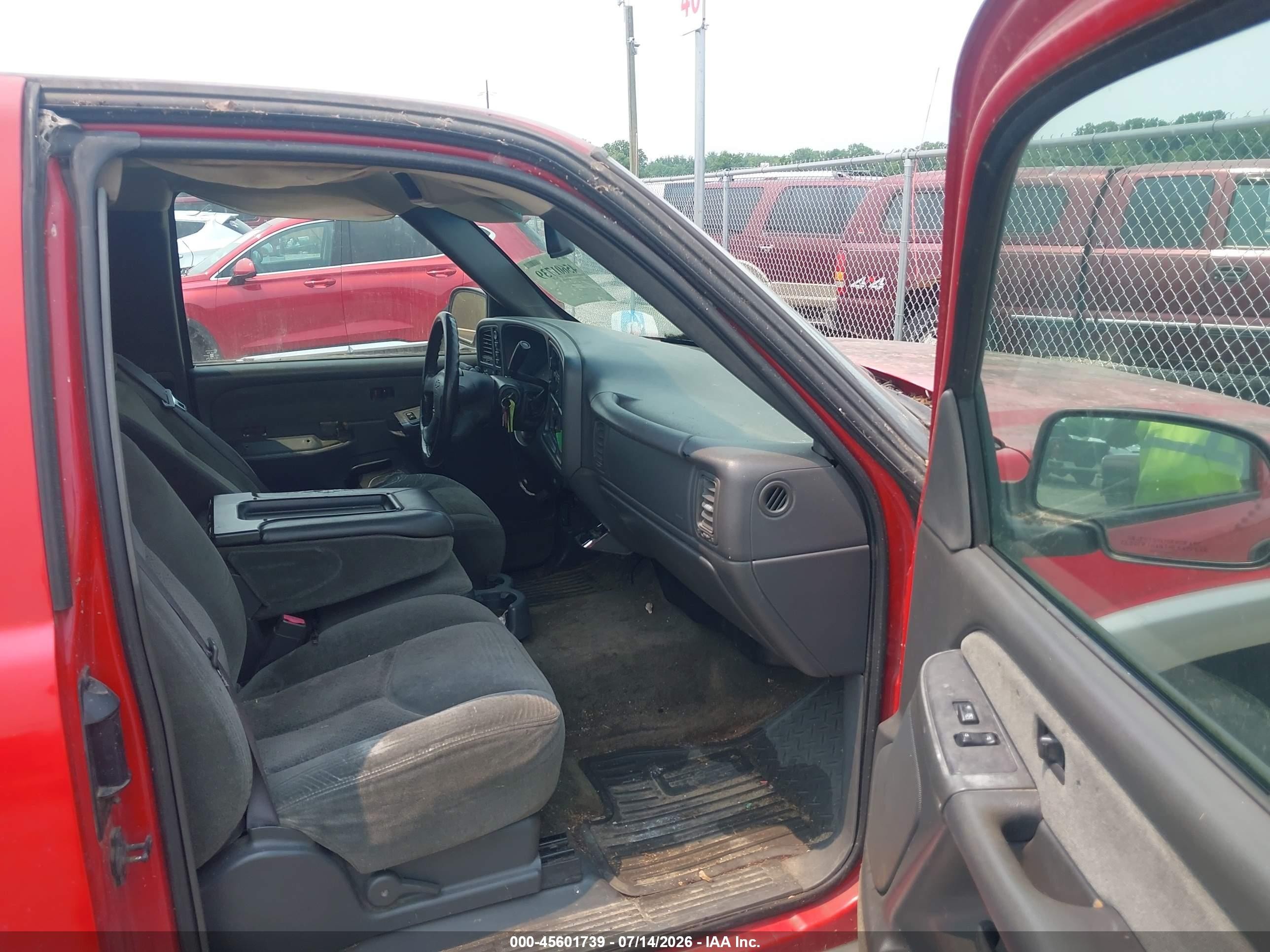 2003 Chevrolet Silverado 1500 Ls Red vin: 2GCEK19T031310032