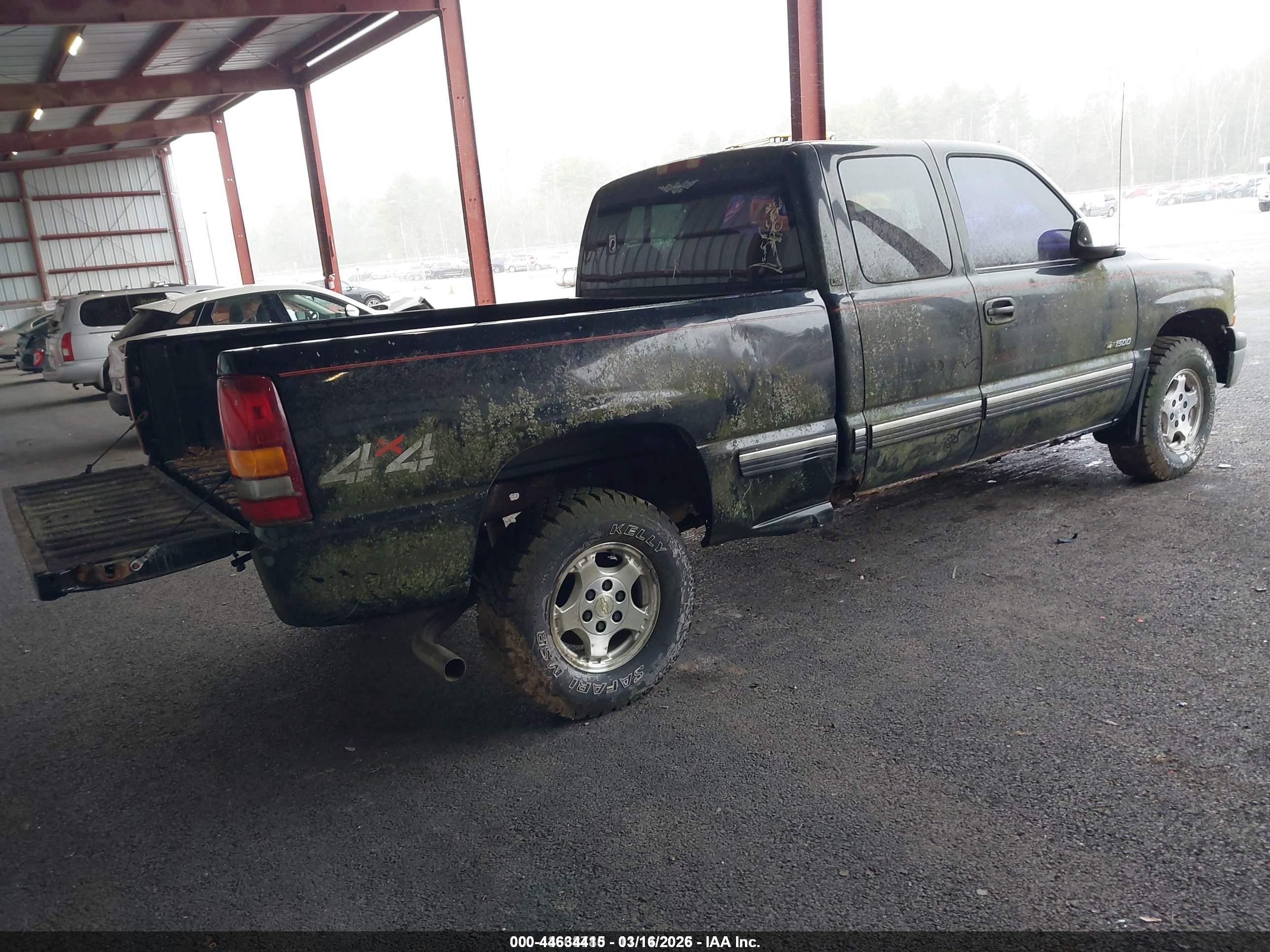2000 Chevrolet Silverado 1500 Ls Black vin: 2GCEK19T0Y1212867
