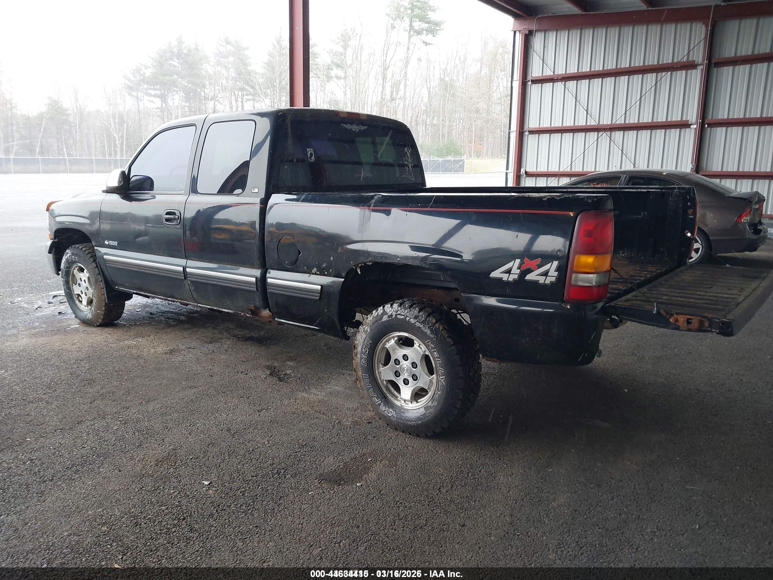 2000 Chevrolet Silverado 1500 Ls Black vin: 2GCEK19T0Y1212867