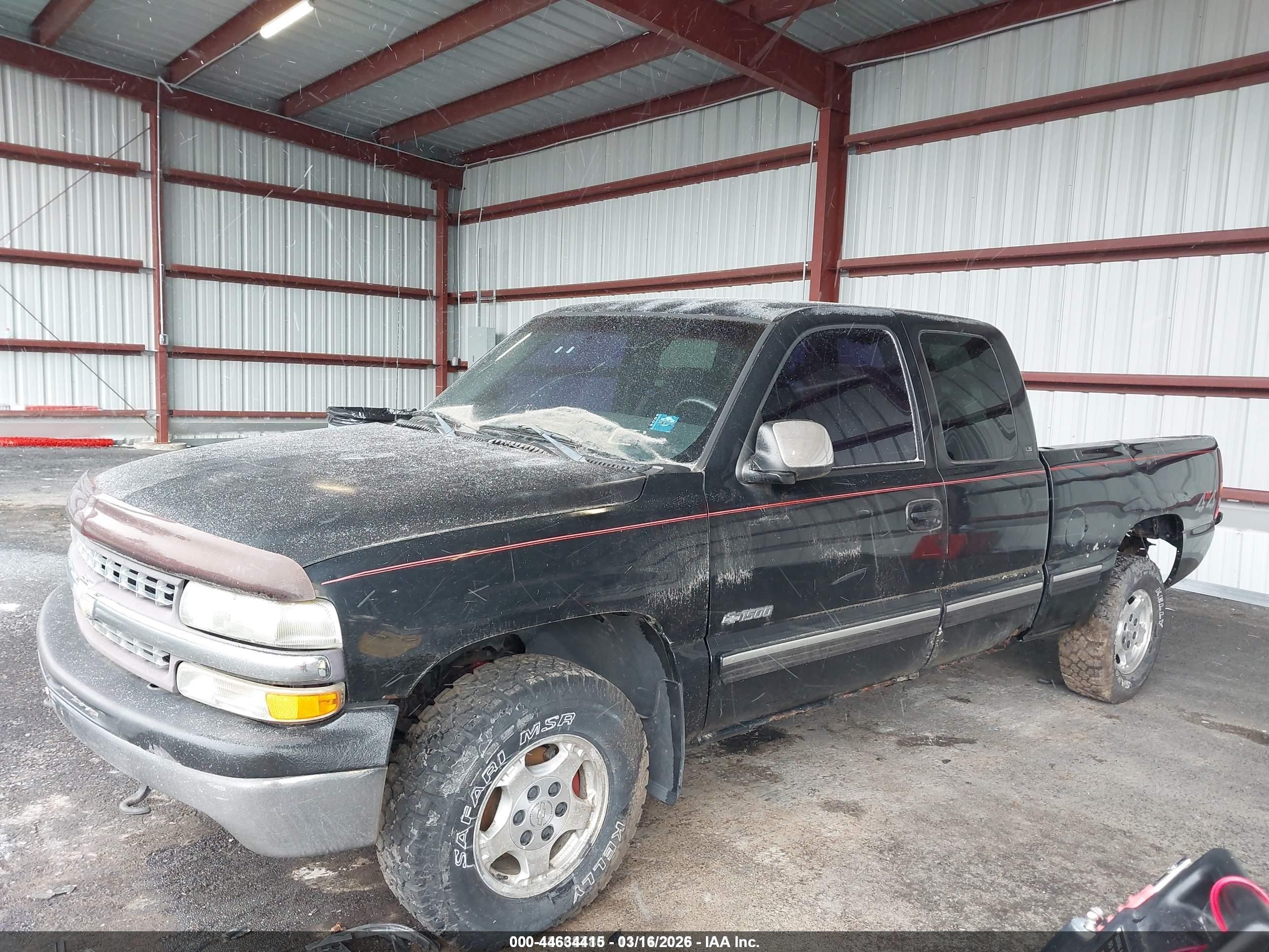 2000 Chevrolet Silverado 1500 Ls Black vin: 2GCEK19T0Y1212867