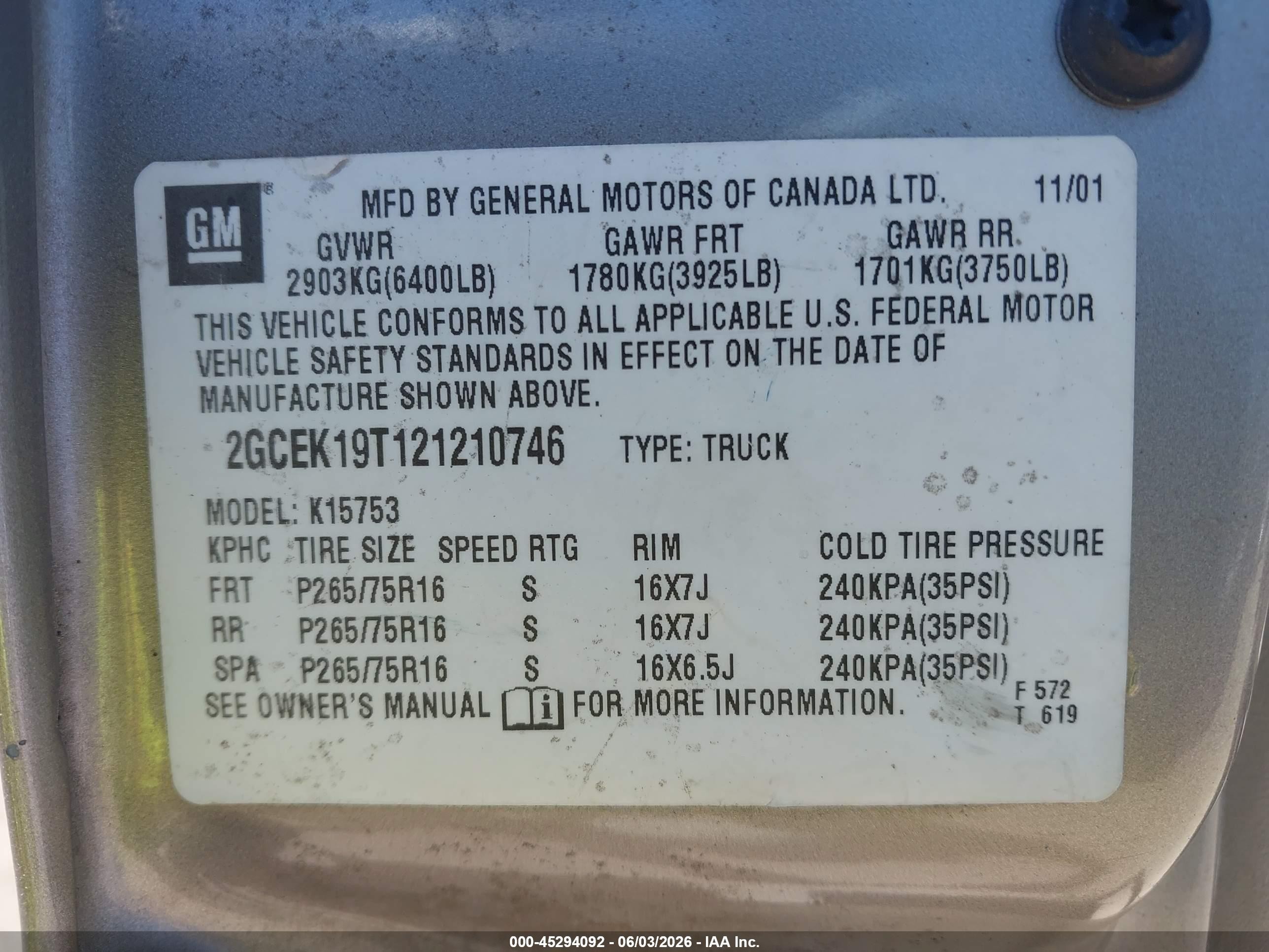 2002 Chevrolet Silverado 1500 Lt Gold vin: 2GCEK19T121210746