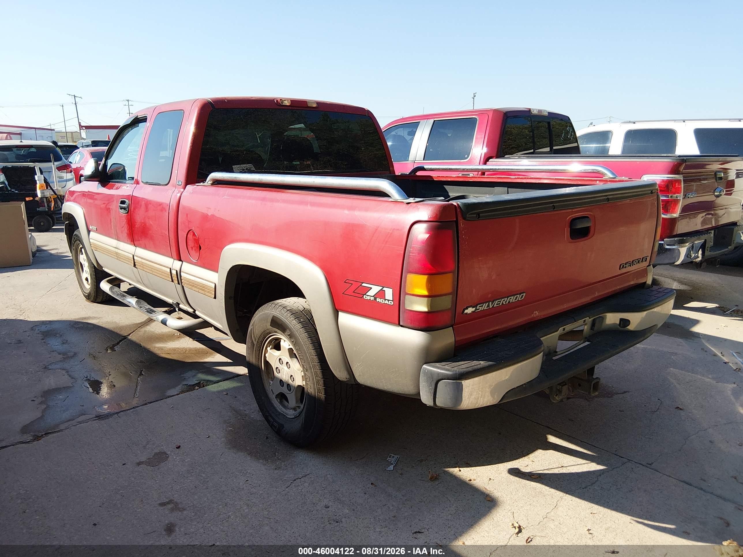 2002 Chevrolet Silverado 1500 Ls Red vin: 2GCEK19T121319935