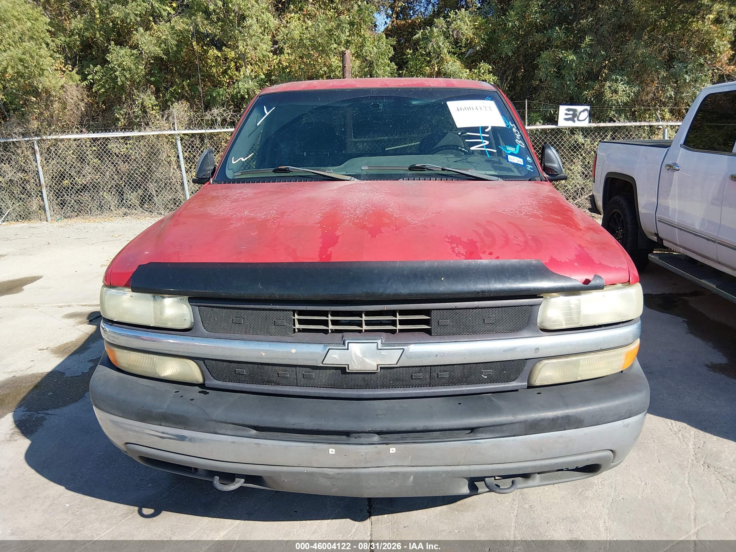2002 Chevrolet Silverado 1500 Ls Red vin: 2GCEK19T121319935