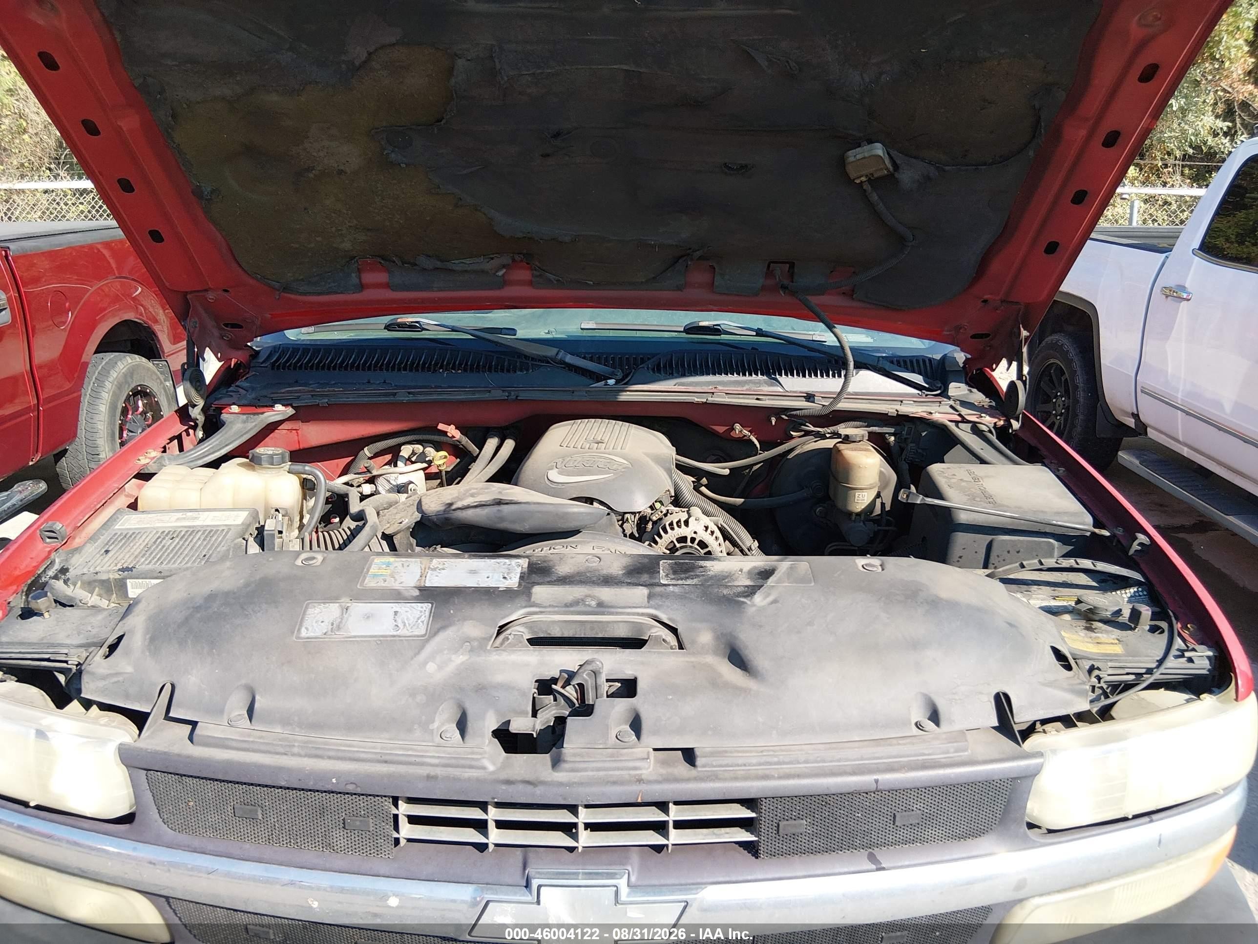 2002 Chevrolet Silverado 1500 Ls Red vin: 2GCEK19T121319935