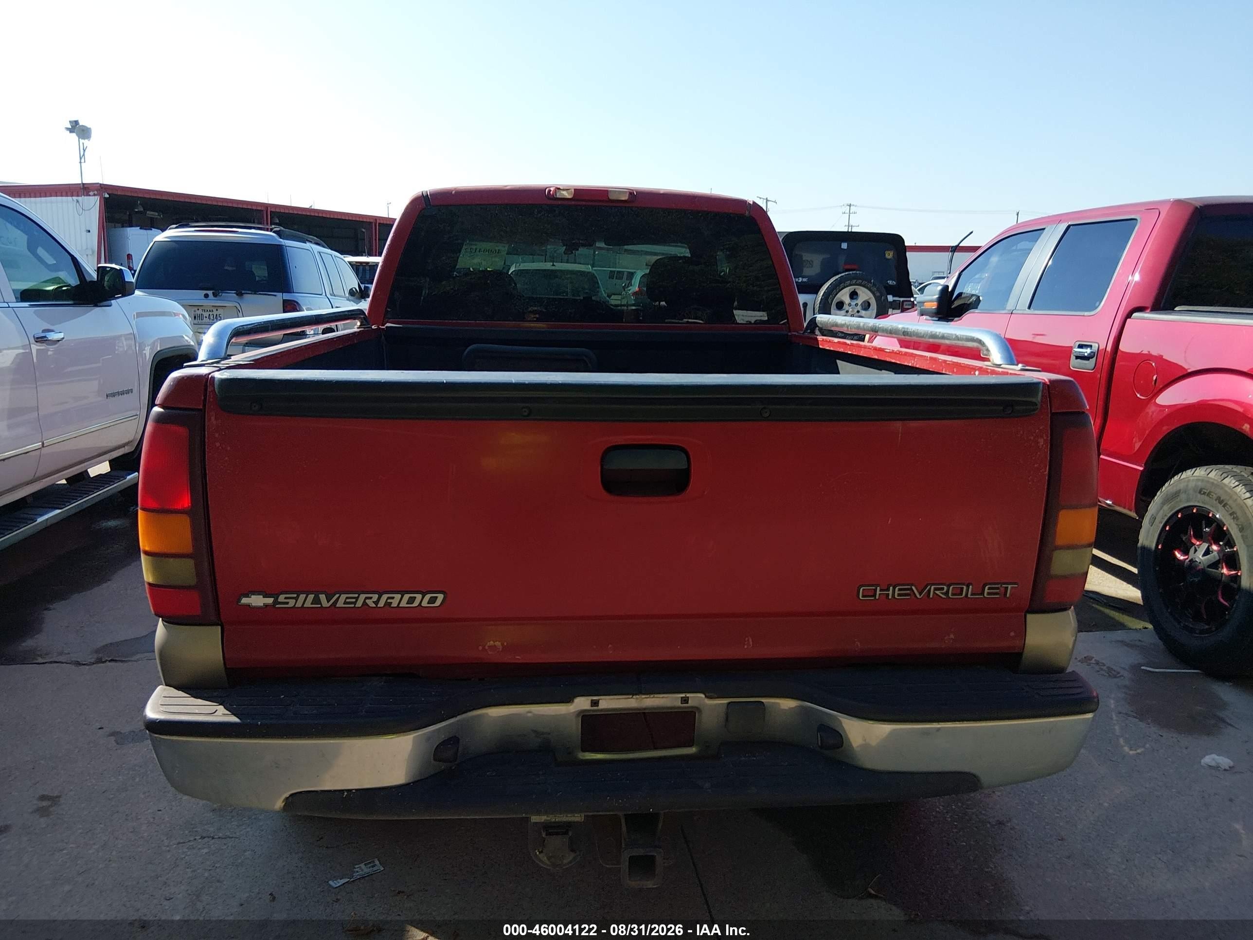 2002 Chevrolet Silverado 1500 Ls Red vin: 2GCEK19T121319935