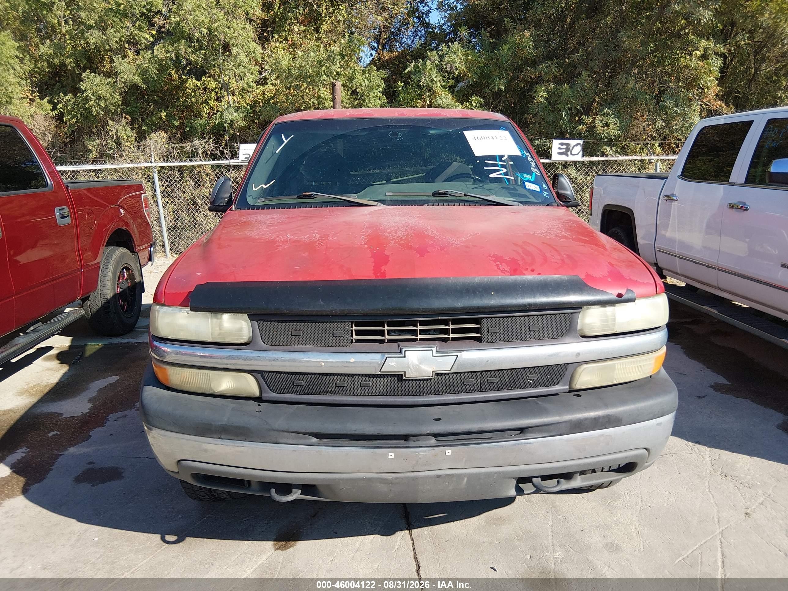 2002 Chevrolet Silverado 1500 Ls Red vin: 2GCEK19T121319935