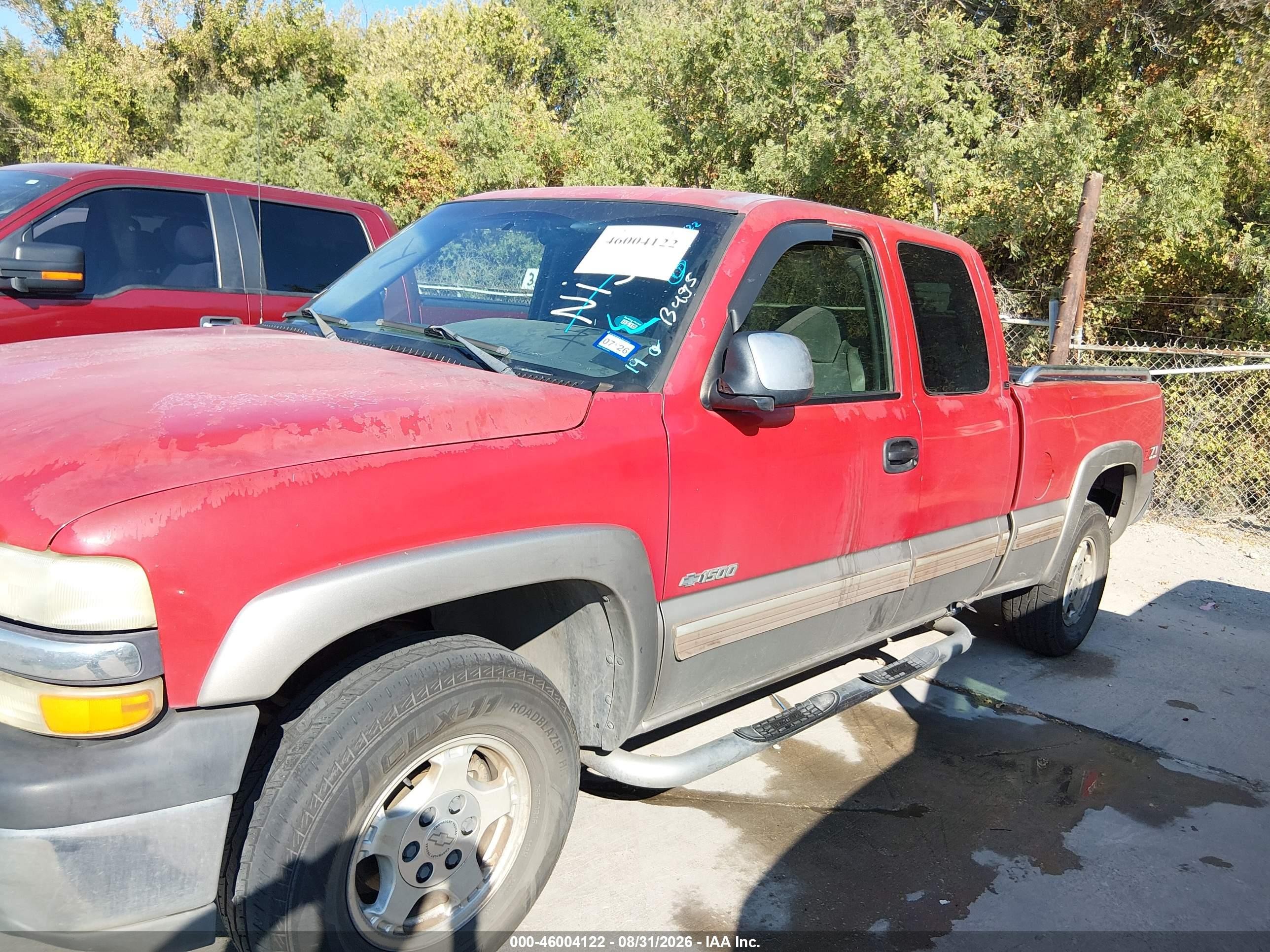 2002 Chevrolet Silverado 1500 Ls Red vin: 2GCEK19T121319935