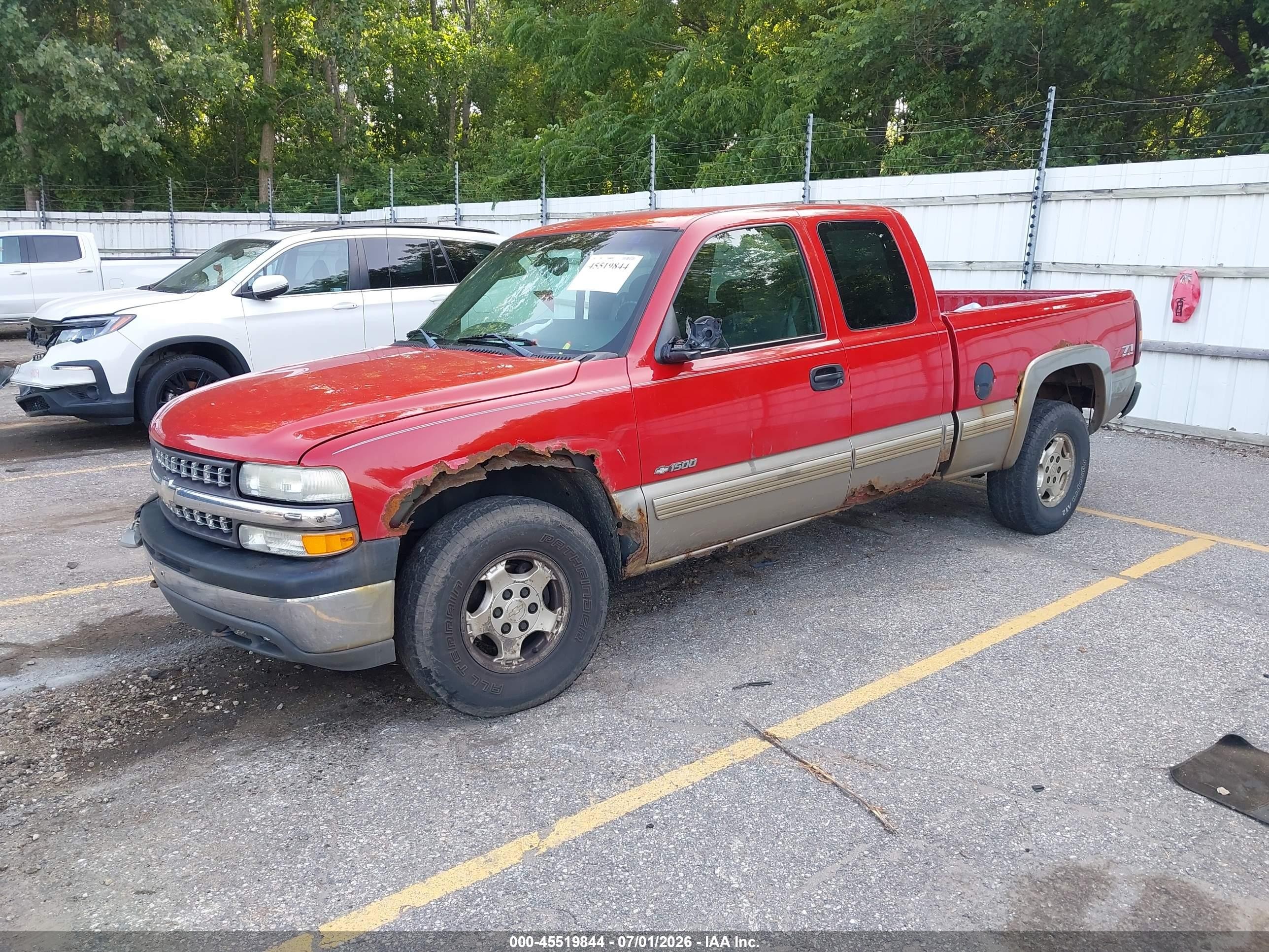 2002 Chevrolet Silverado 1500 Ls Red vin: 2GCEK19T121422787