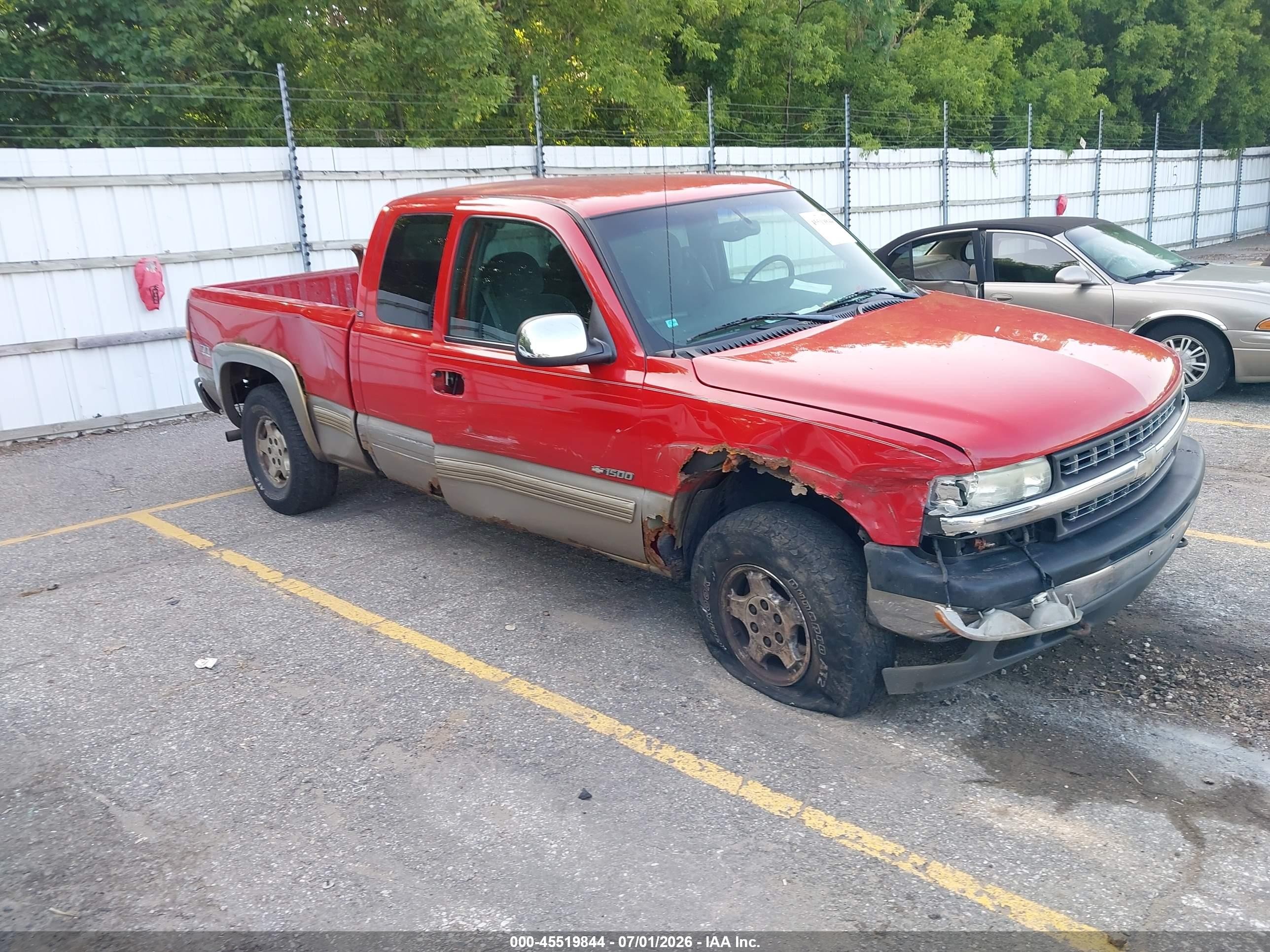2002 Chevrolet Silverado 1500 Ls Red vin: 2GCEK19T121422787