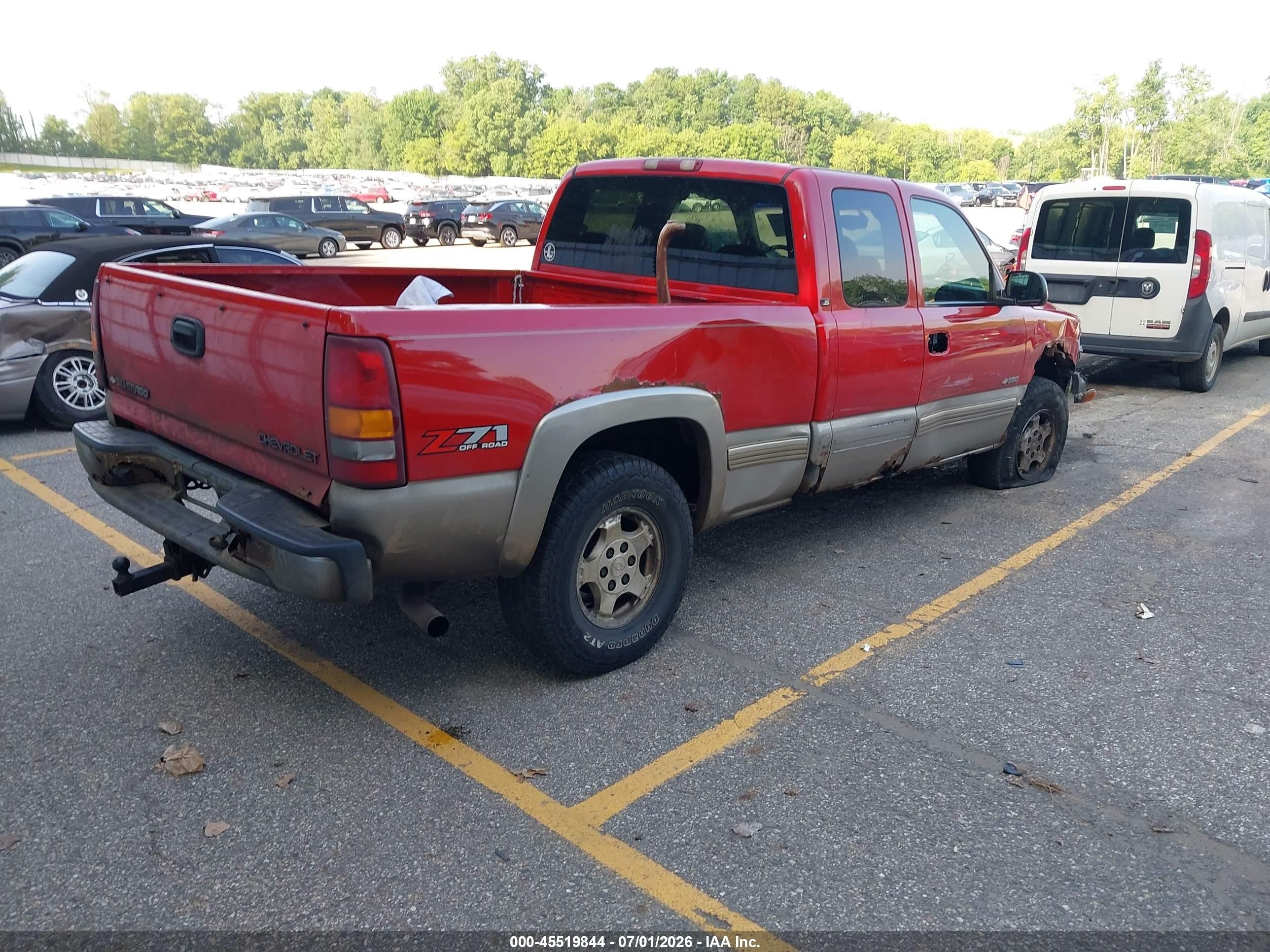 2002 Chevrolet Silverado 1500 Ls Red vin: 2GCEK19T121422787