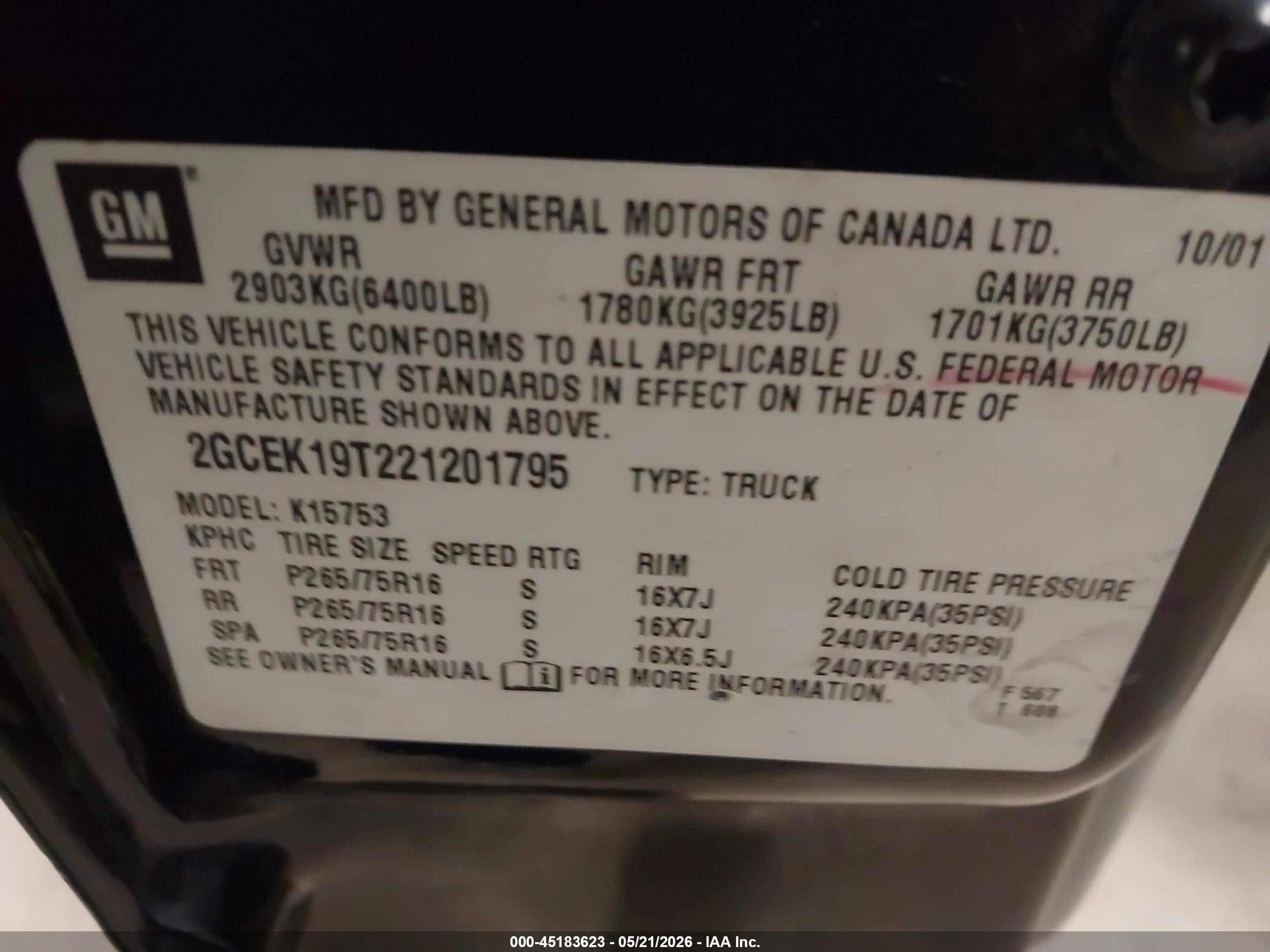 2002 Chevrolet Silverado 1500 Lt Черный vin: 2GCEK19T221201795