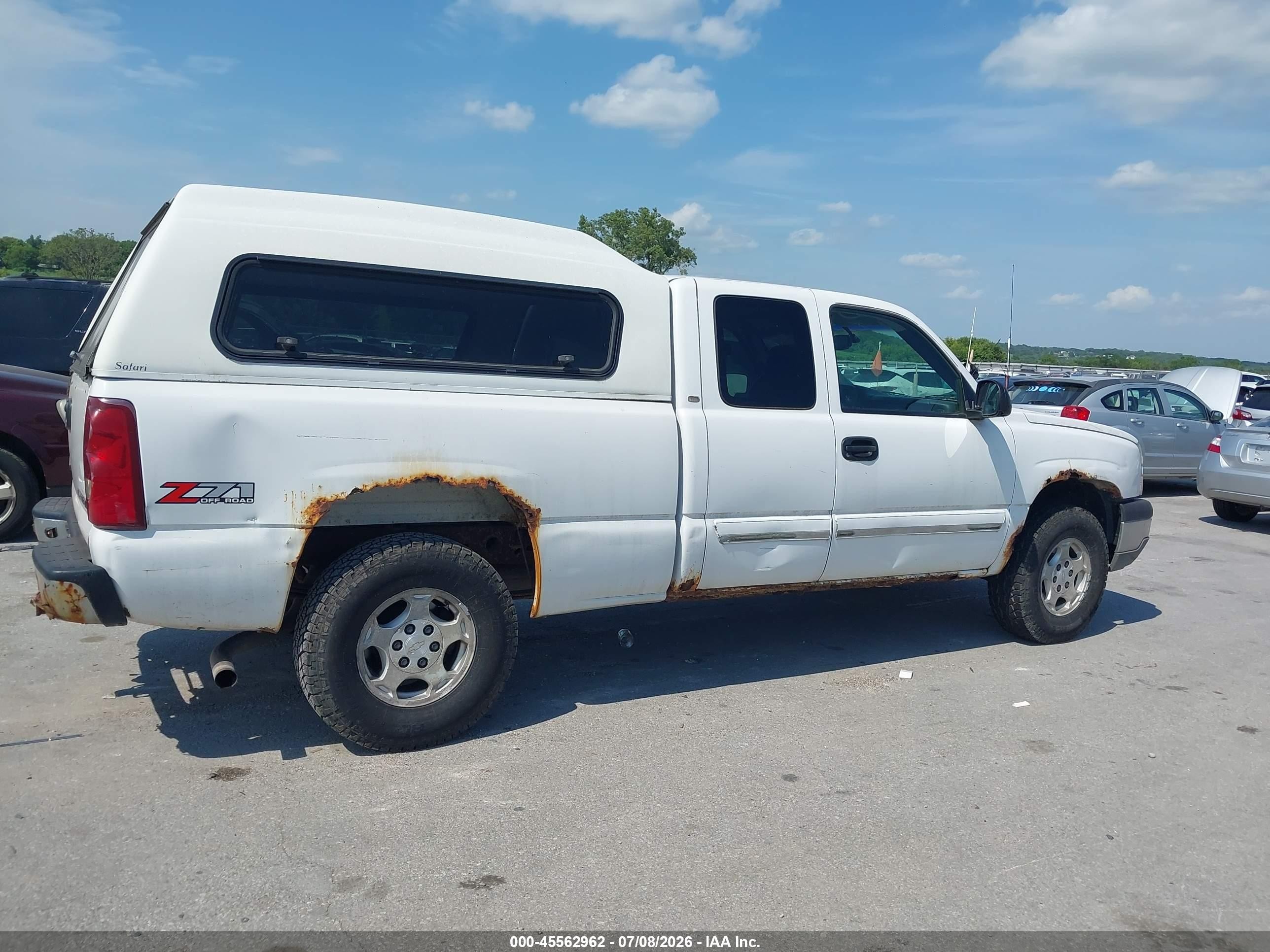 2003 Chevrolet Silverado 1500 Ls White vin: 2GCEK19T231226522
