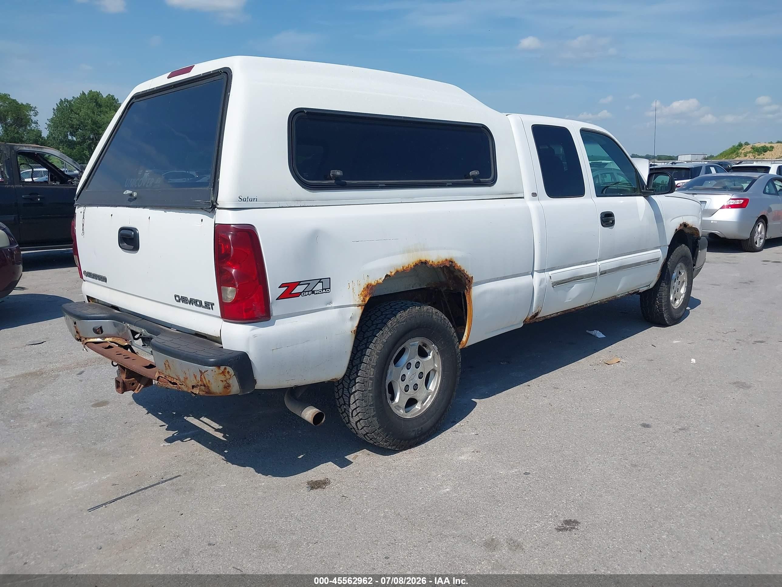 2003 Chevrolet Silverado 1500 Ls White vin: 2GCEK19T231226522