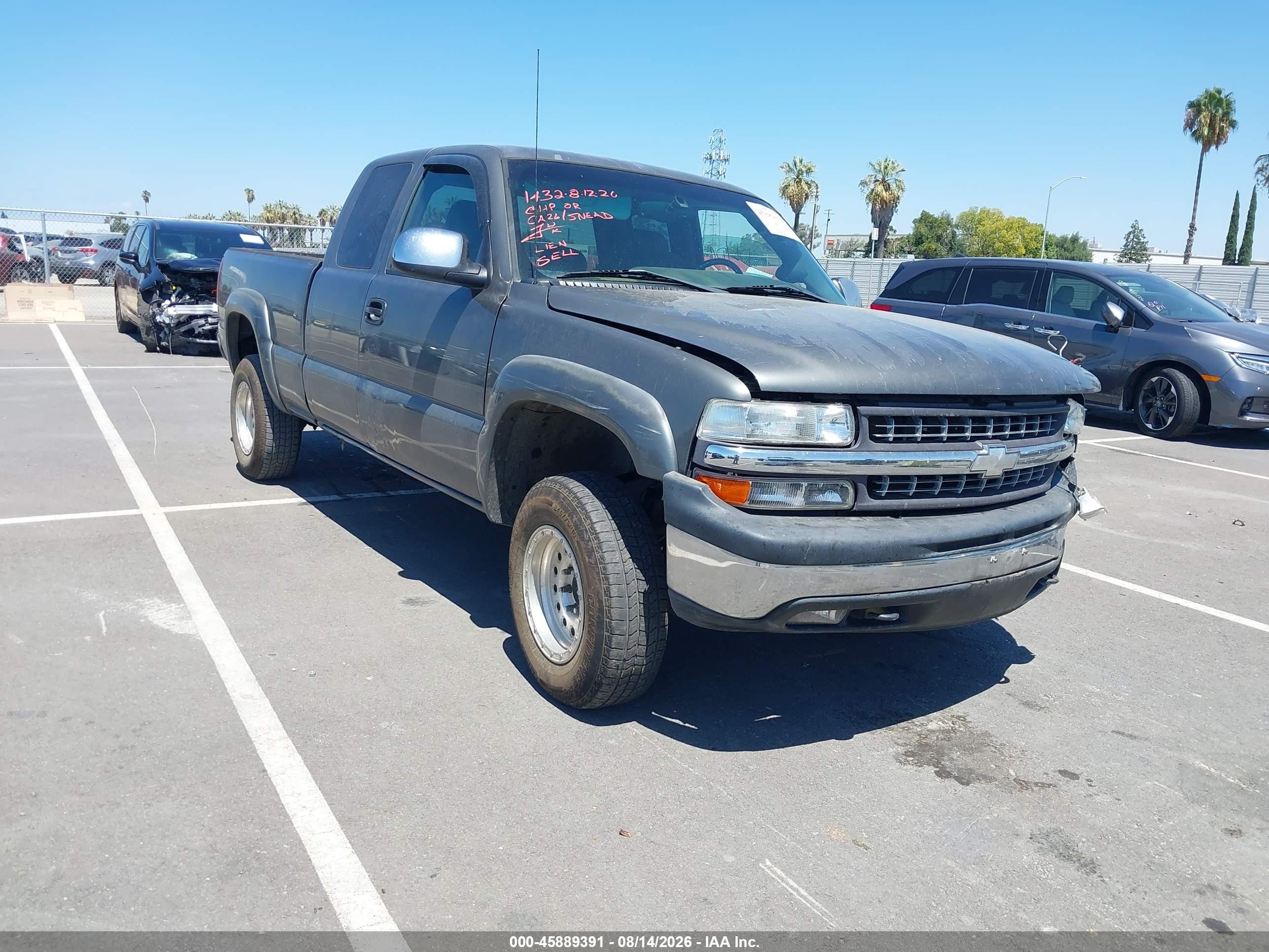 2000 Chevrolet Silverado 1500 Lt Gray vin: 2GCEK19T2Y1269328