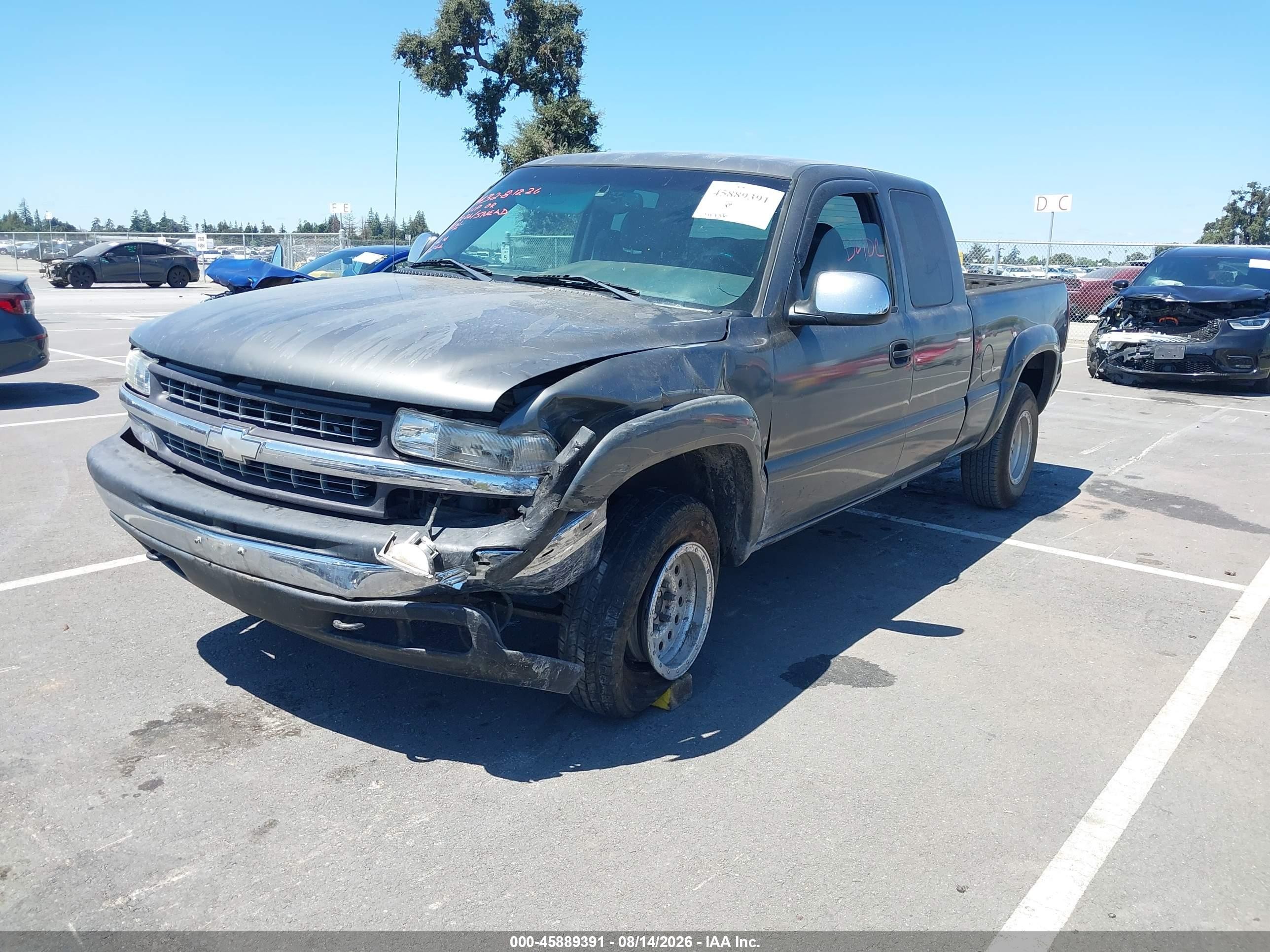 2000 Chevrolet Silverado 1500 Lt Gray vin: 2GCEK19T2Y1269328
