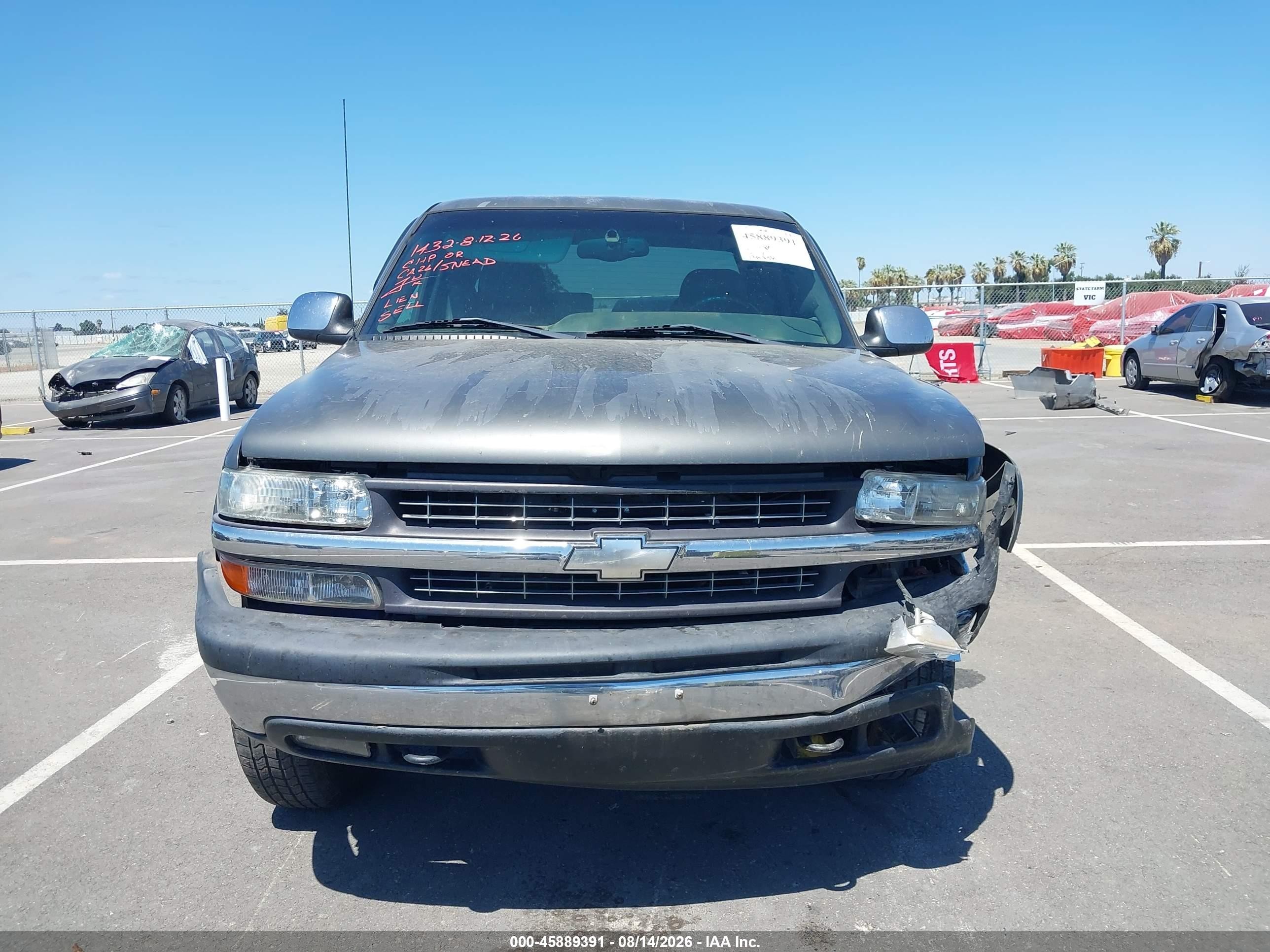 2000 Chevrolet Silverado 1500 Lt Gray vin: 2GCEK19T2Y1269328