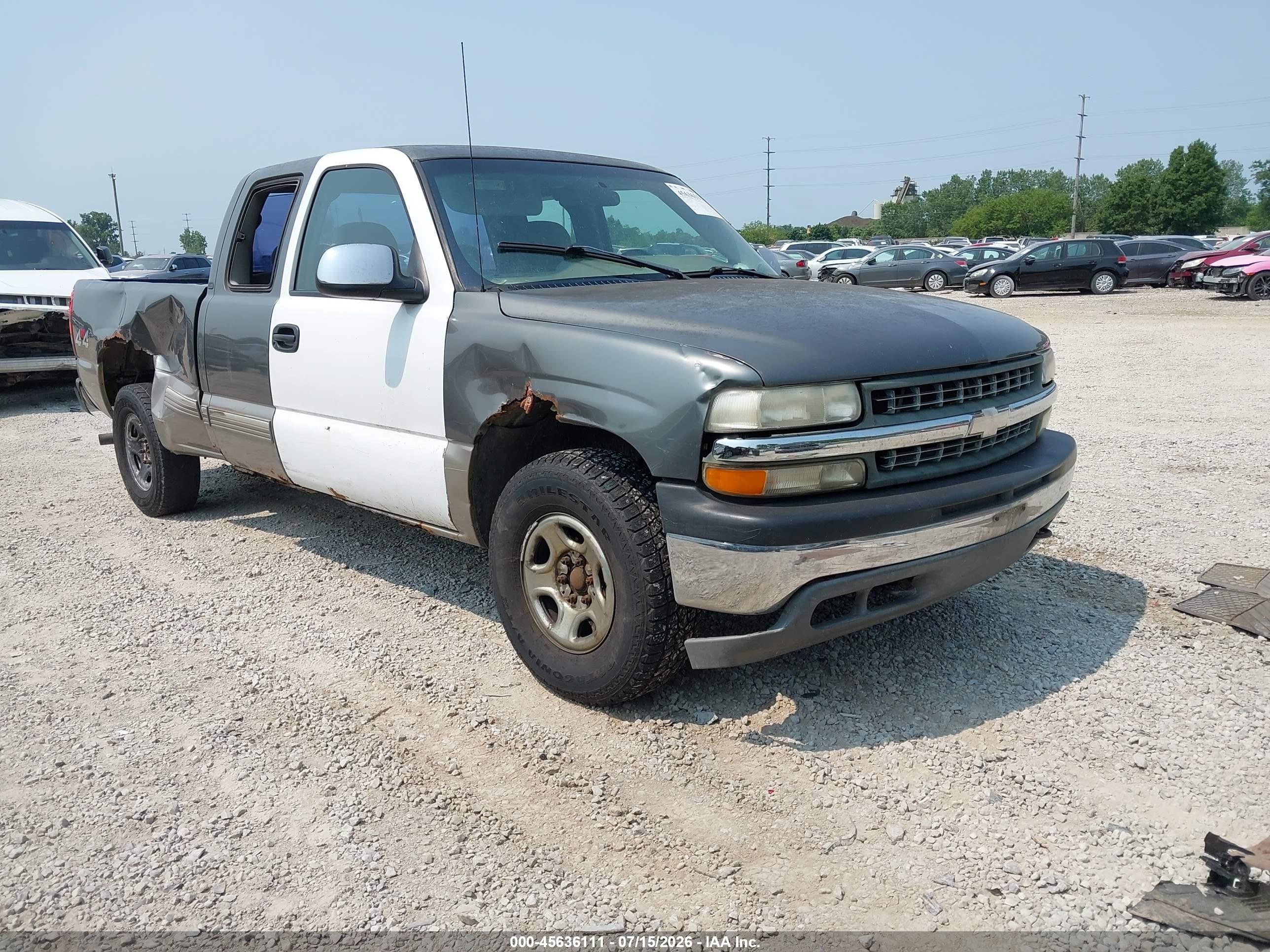 2000 Chevrolet Silverado 1500 Ls Gray vin: 2GCEK19T2Y1320956