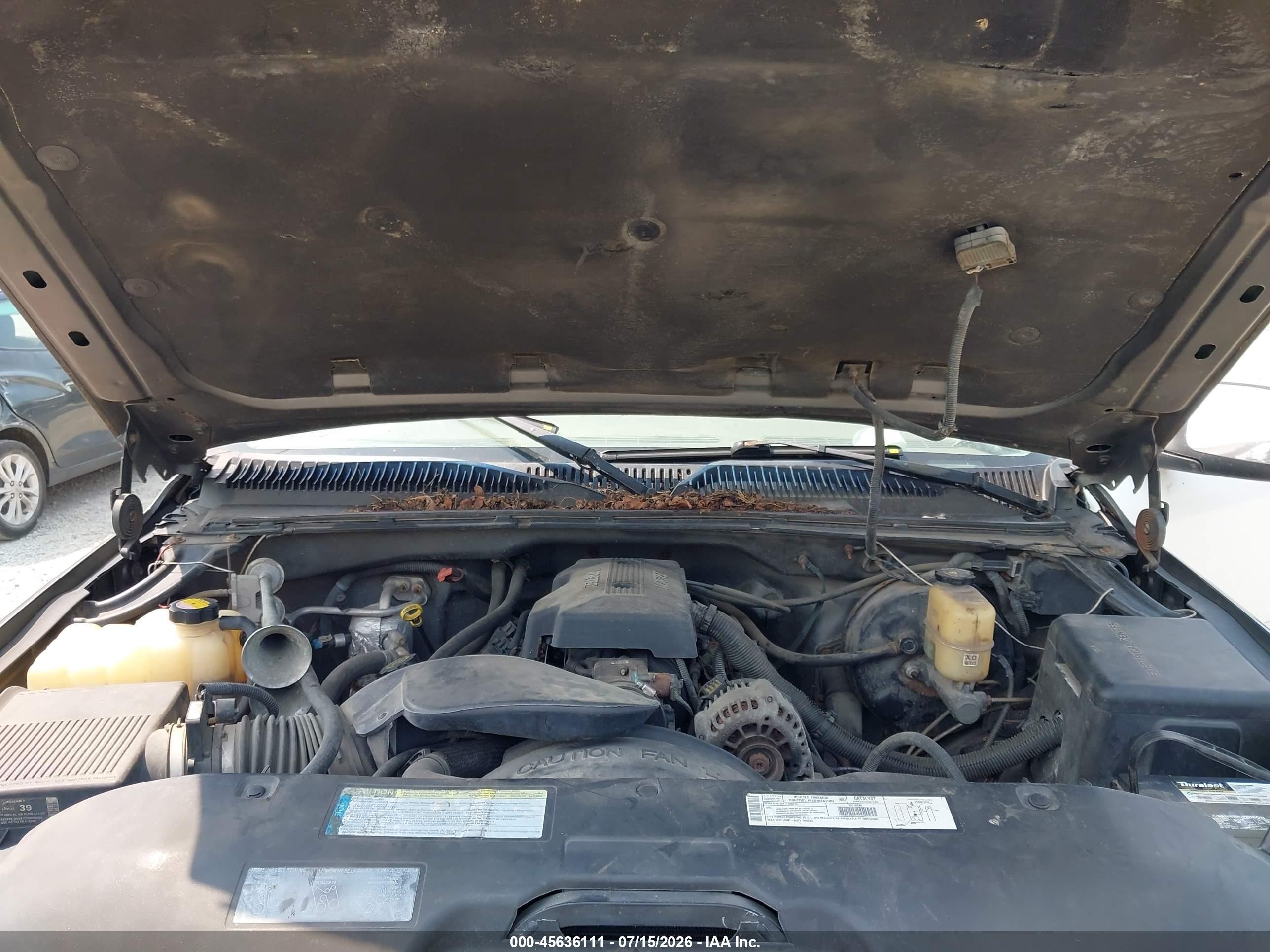 2000 Chevrolet Silverado 1500 Ls Серый vin: 2GCEK19T2Y1320956