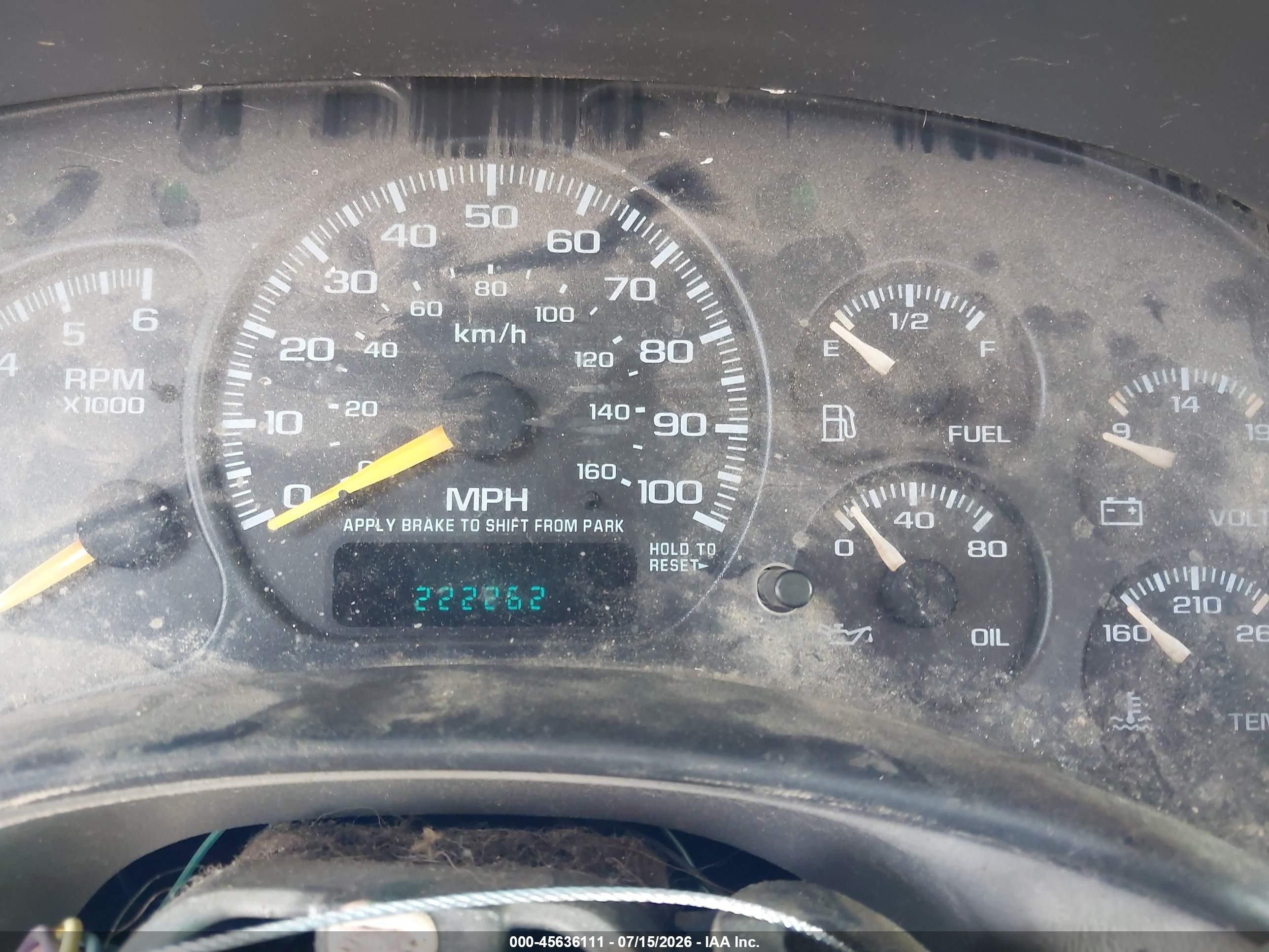 2000 Chevrolet Silverado 1500 Ls Серый vin: 2GCEK19T2Y1320956