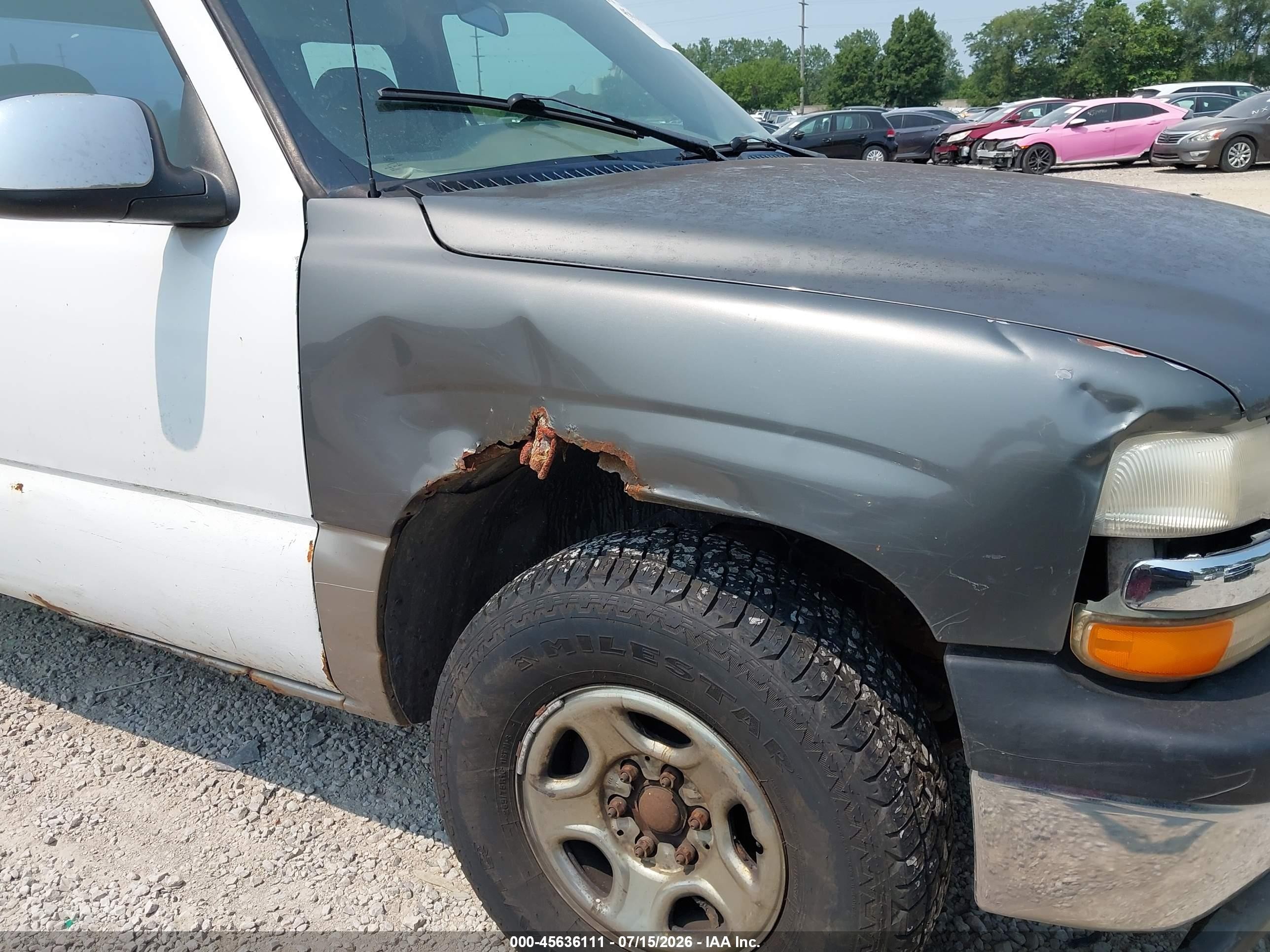 2000 Chevrolet Silverado 1500 Ls Серый vin: 2GCEK19T2Y1320956