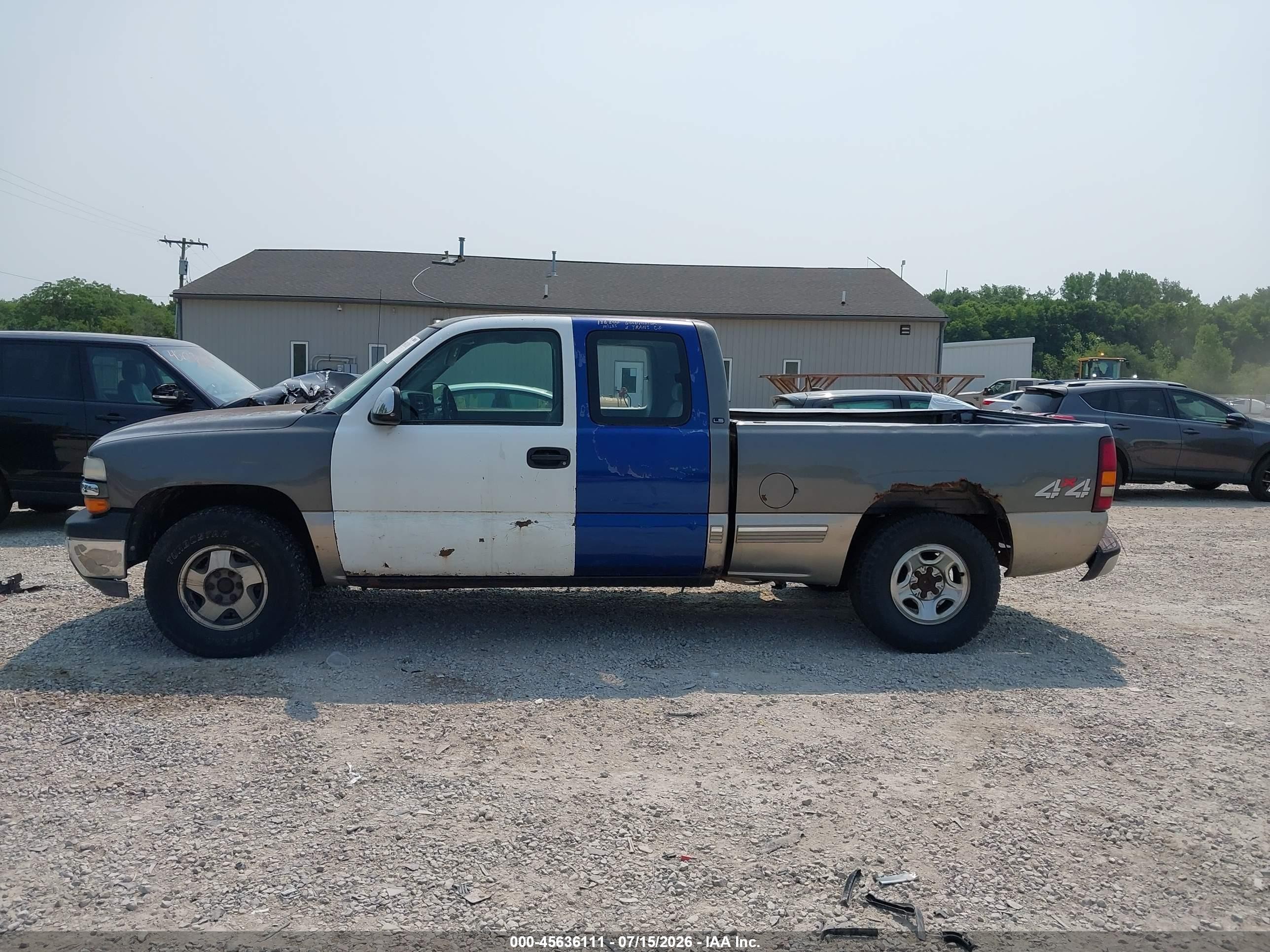 2000 Chevrolet Silverado 1500 Ls Серый vin: 2GCEK19T2Y1320956