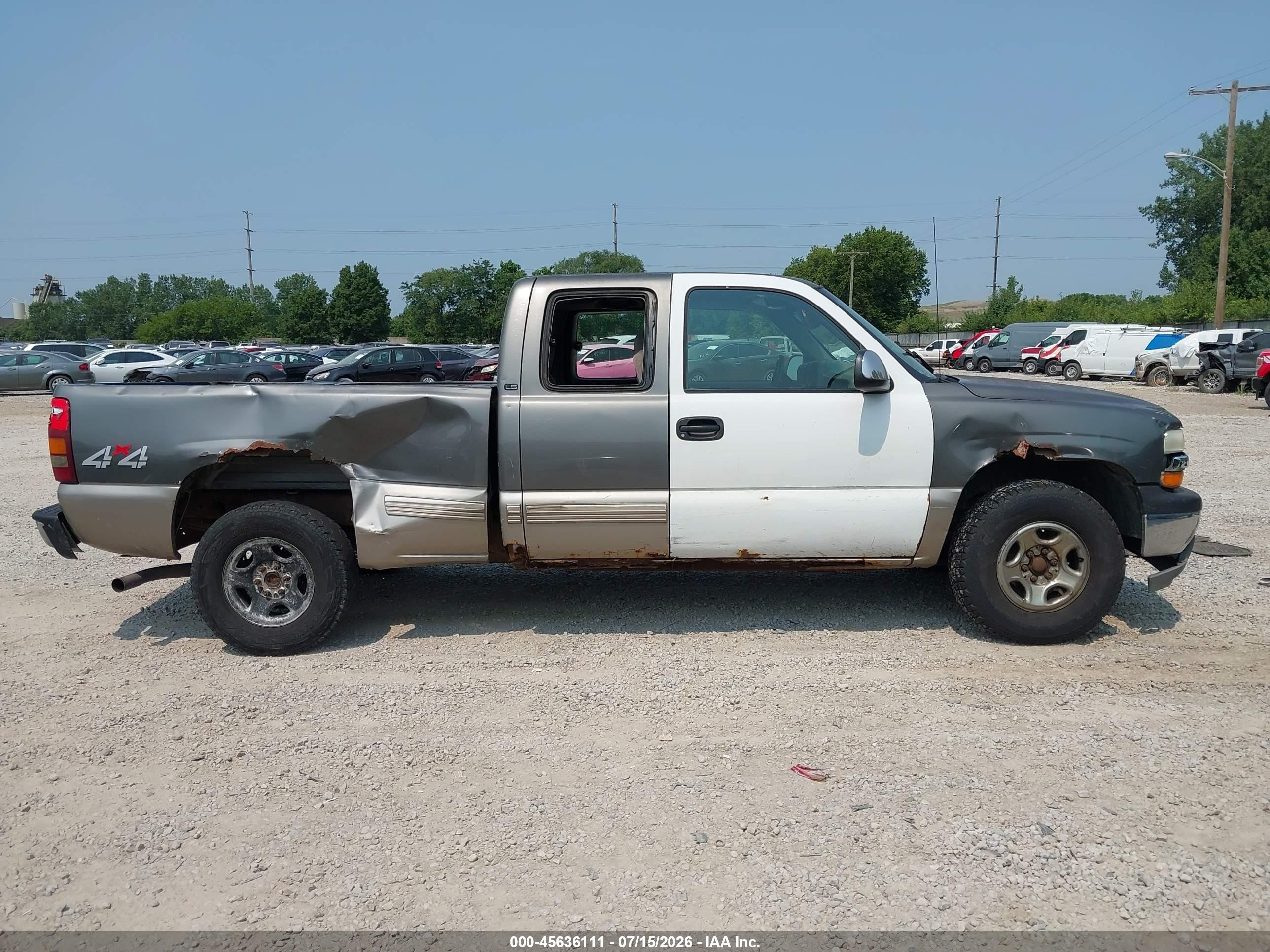 2000 Chevrolet Silverado 1500 Ls Серый vin: 2GCEK19T2Y1320956