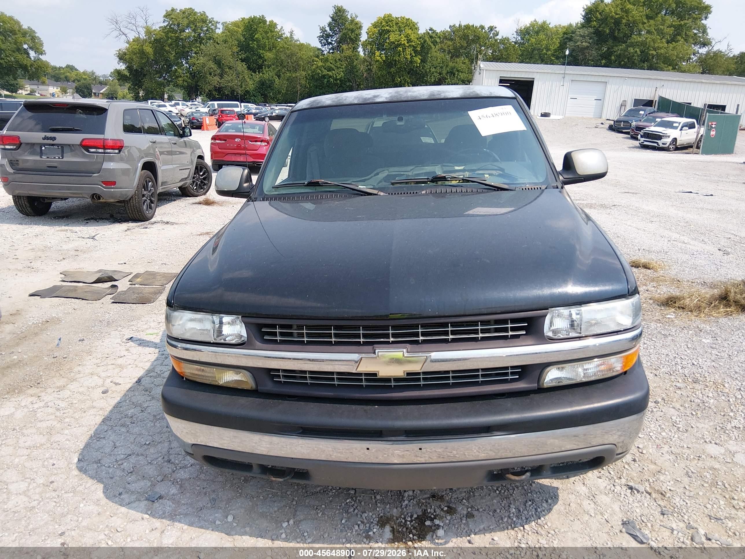 2001 Chevrolet Silverado 1500 Ls Black vin: 2GCEK19T311370884