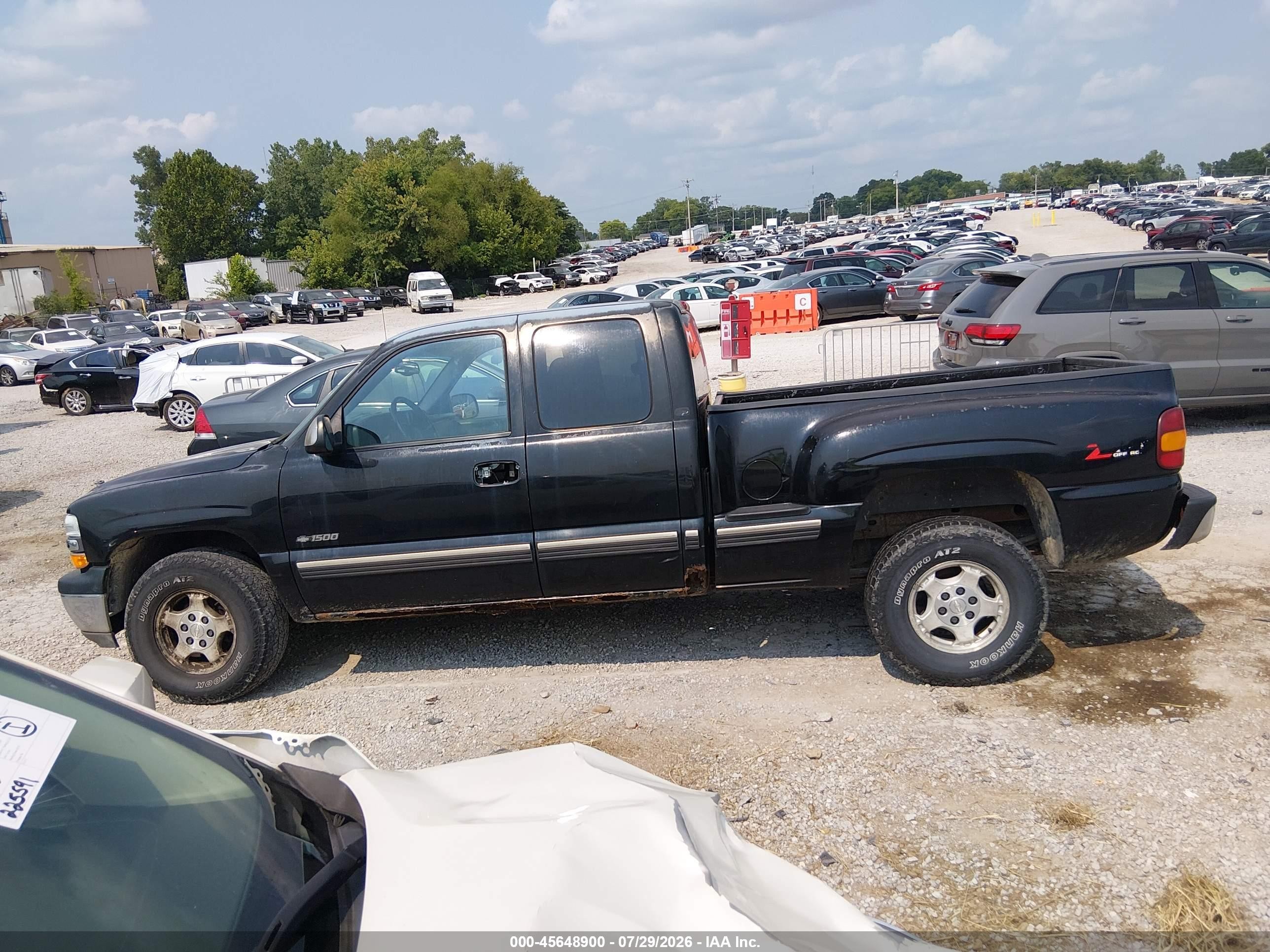 2001 Chevrolet Silverado 1500 Ls Black vin: 2GCEK19T311370884