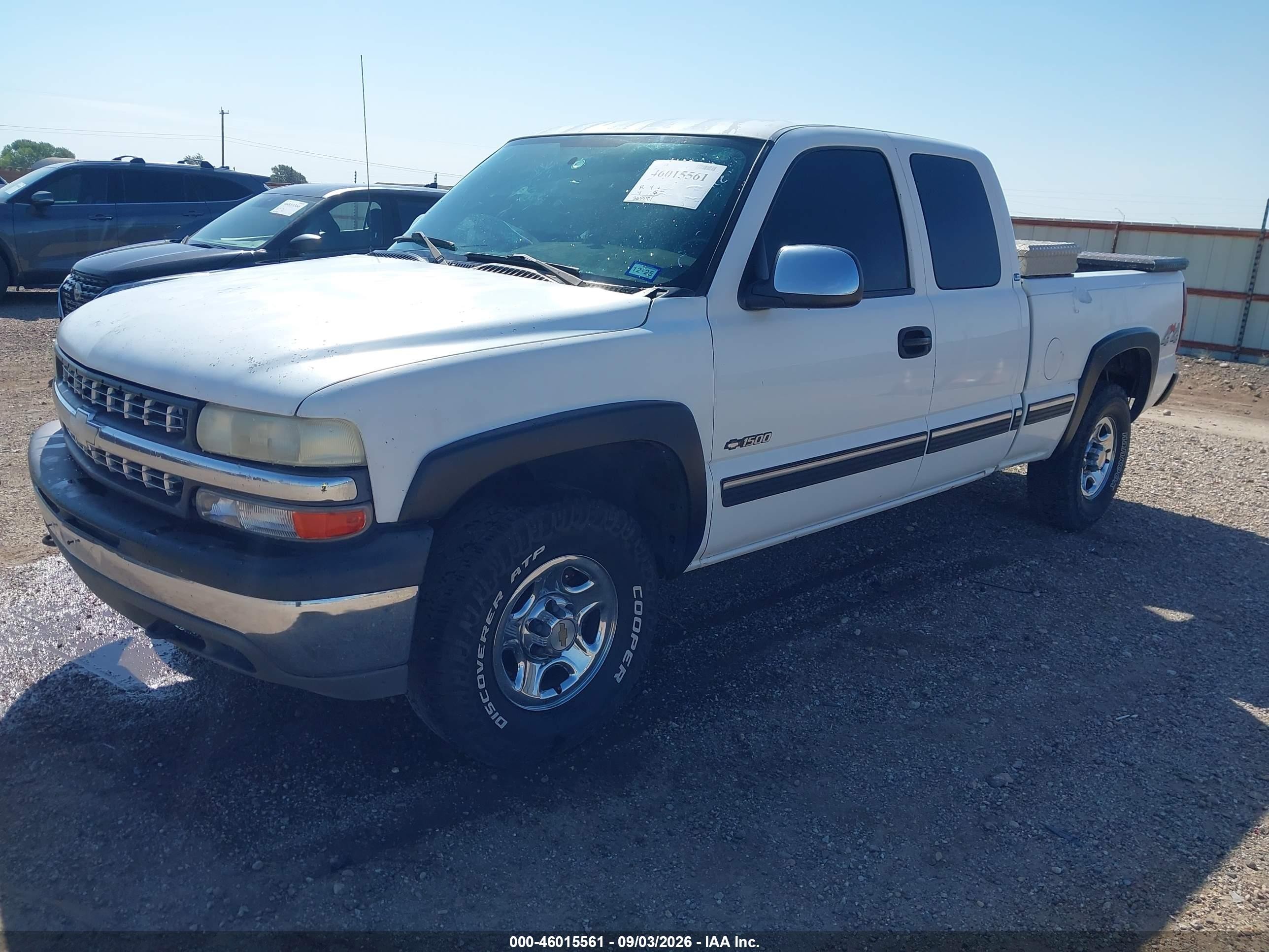2002 Chevrolet Silverado 1500 Ls White vin: 2GCEK19T321100216