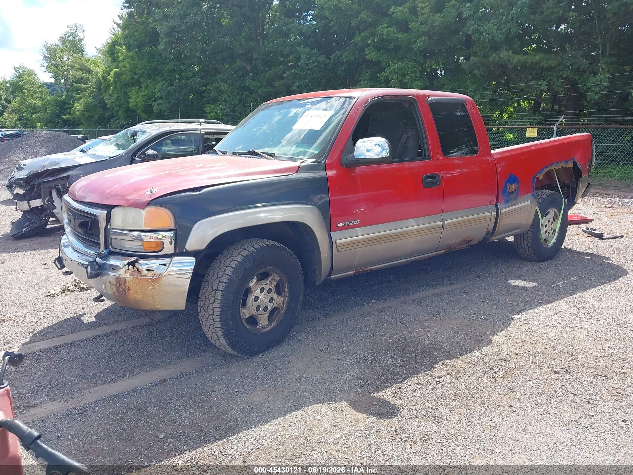 2002 Chevrolet Silverado 1500 Ls Красный vin: 2GCEK19T321337269