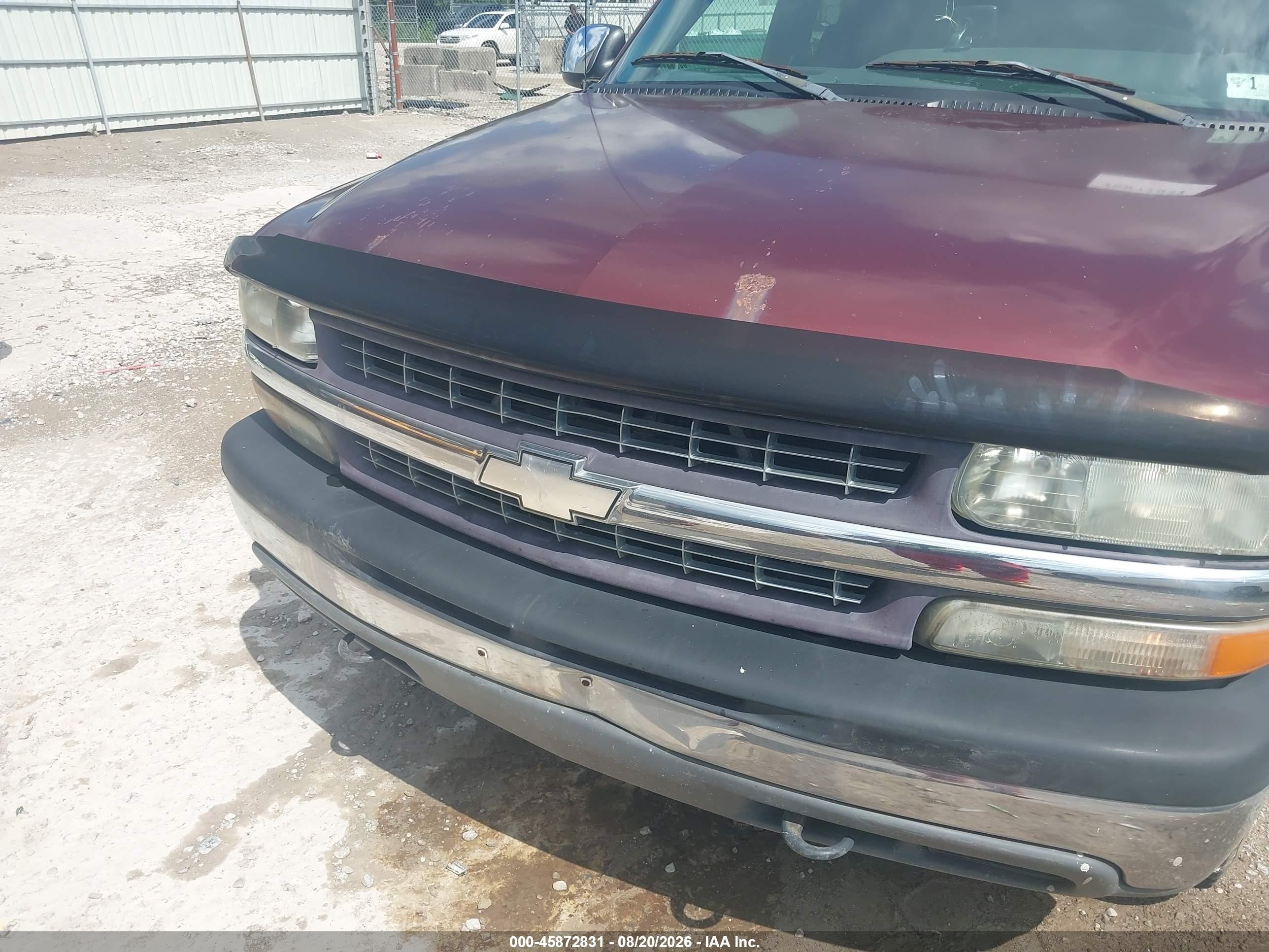 2002 Chevrolet Silverado 1500 Ls Maroon vin: 2GCEK19T321392563