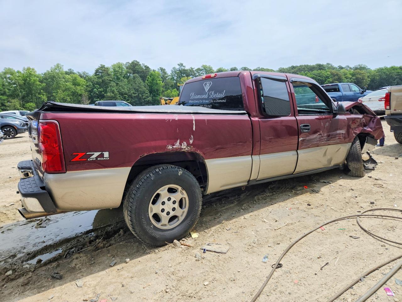 2003 Chevrolet Silverado K1500 Бордовый vin: 2GCEK19T331300966