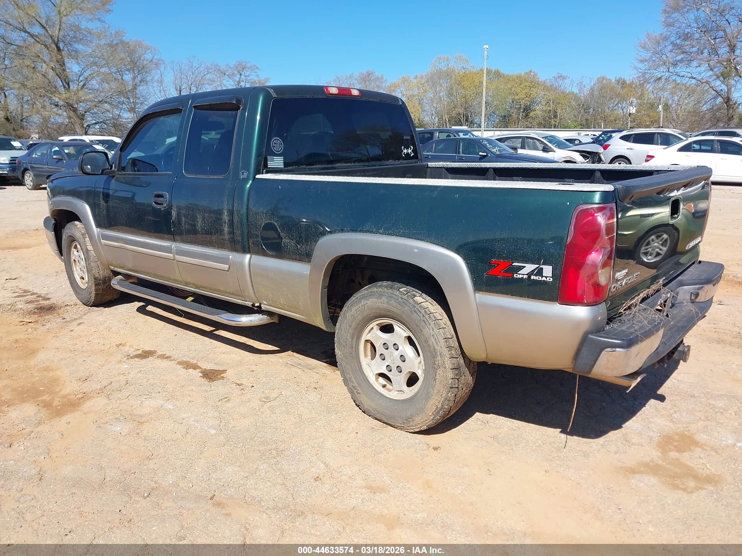 2003 Chevrolet Silverado 1500 Ls Green vin: 2GCEK19T331326287