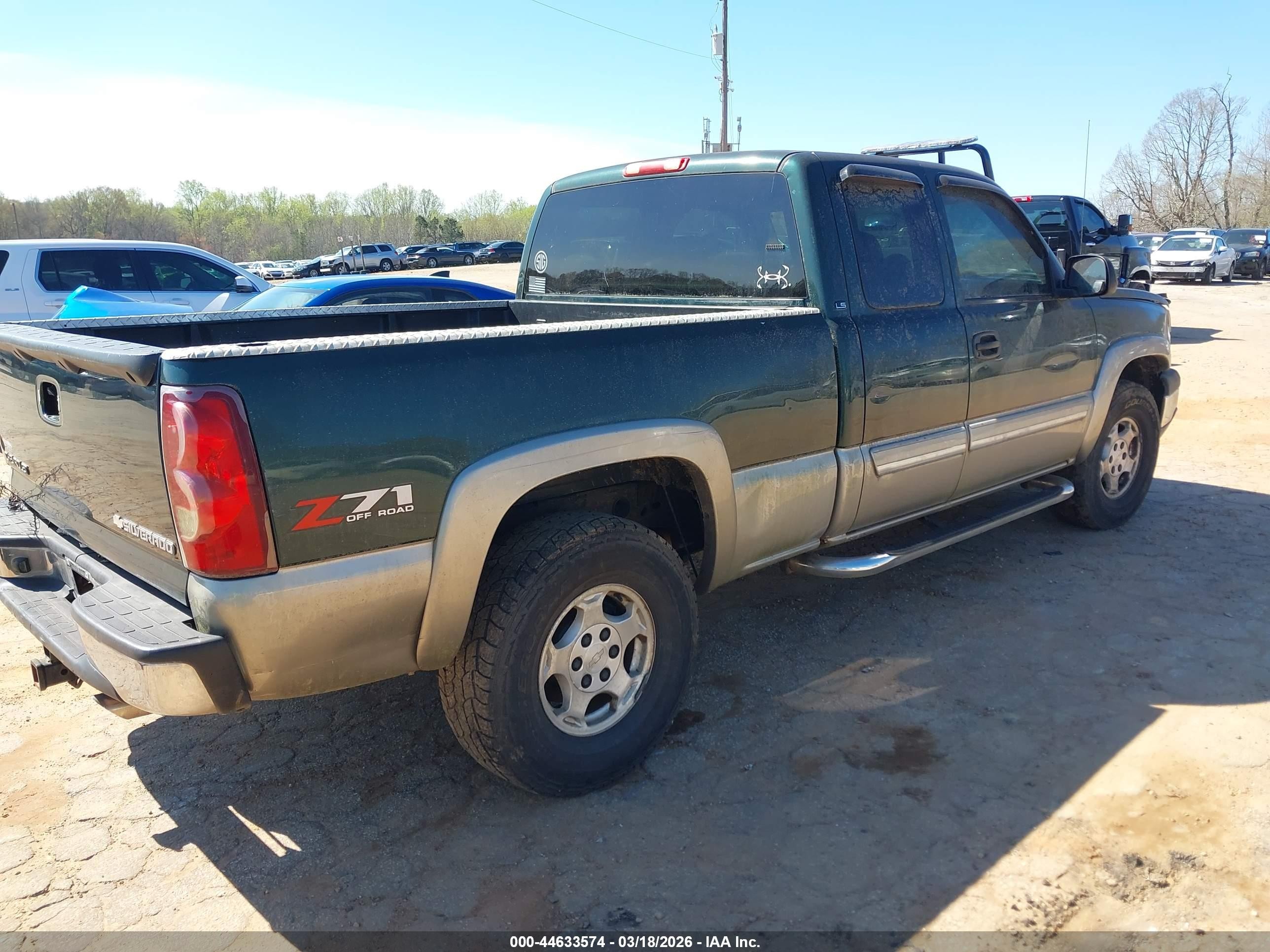 2003 Chevrolet Silverado 1500 Ls Green vin: 2GCEK19T331326287