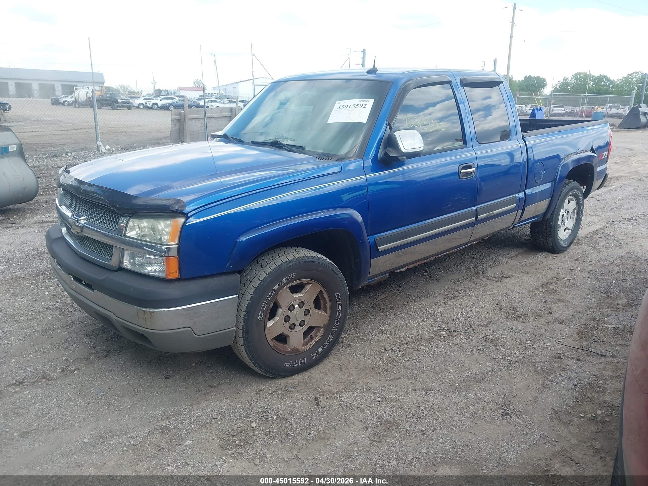 2004 Chevrolet Silverado 1500 Z71 Blue vin: 2GCEK19T341143232