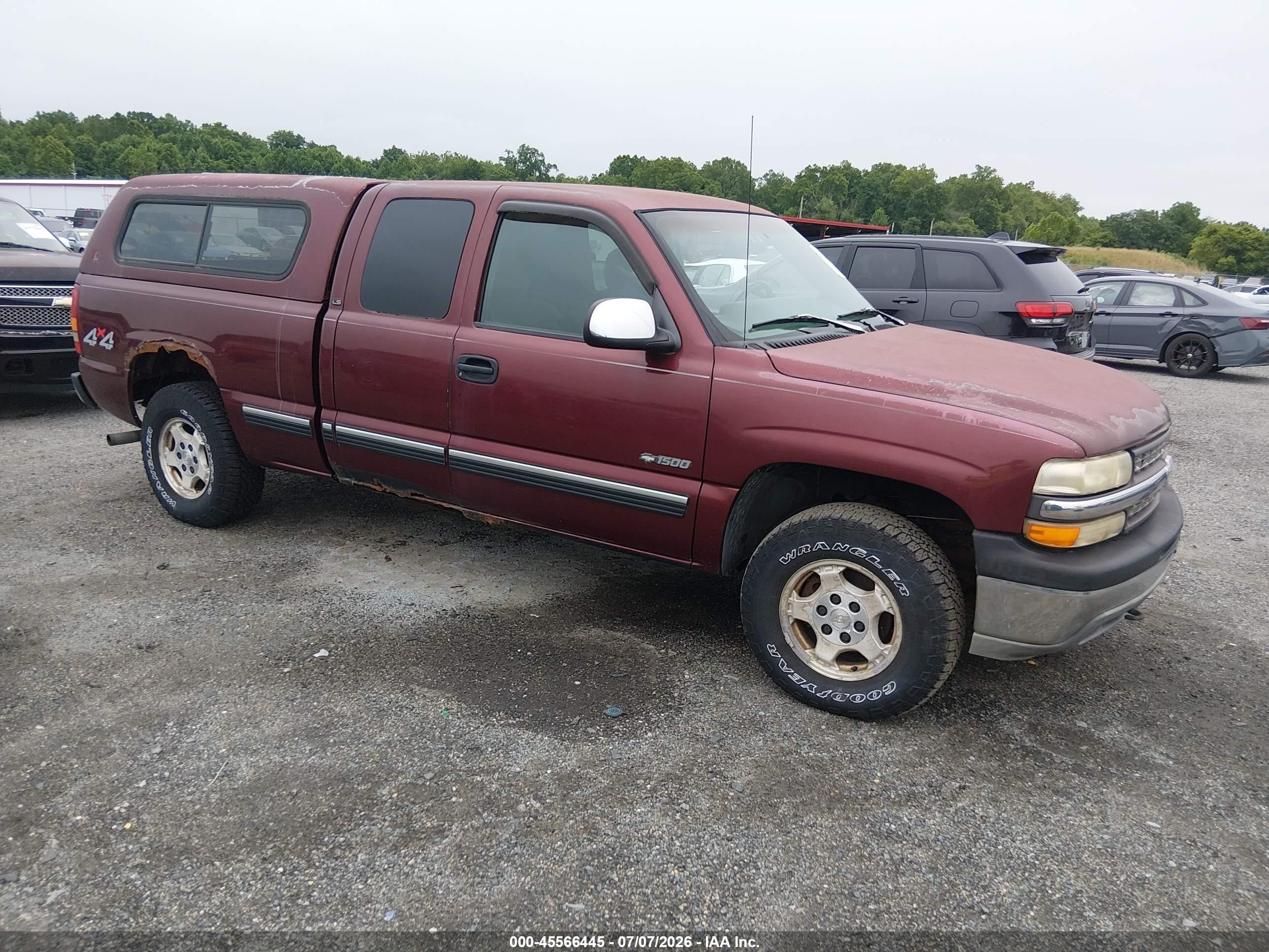 1999 Chevrolet Silverado 1500 Ls Burgundy vin: 2GCEK19T3X1113037