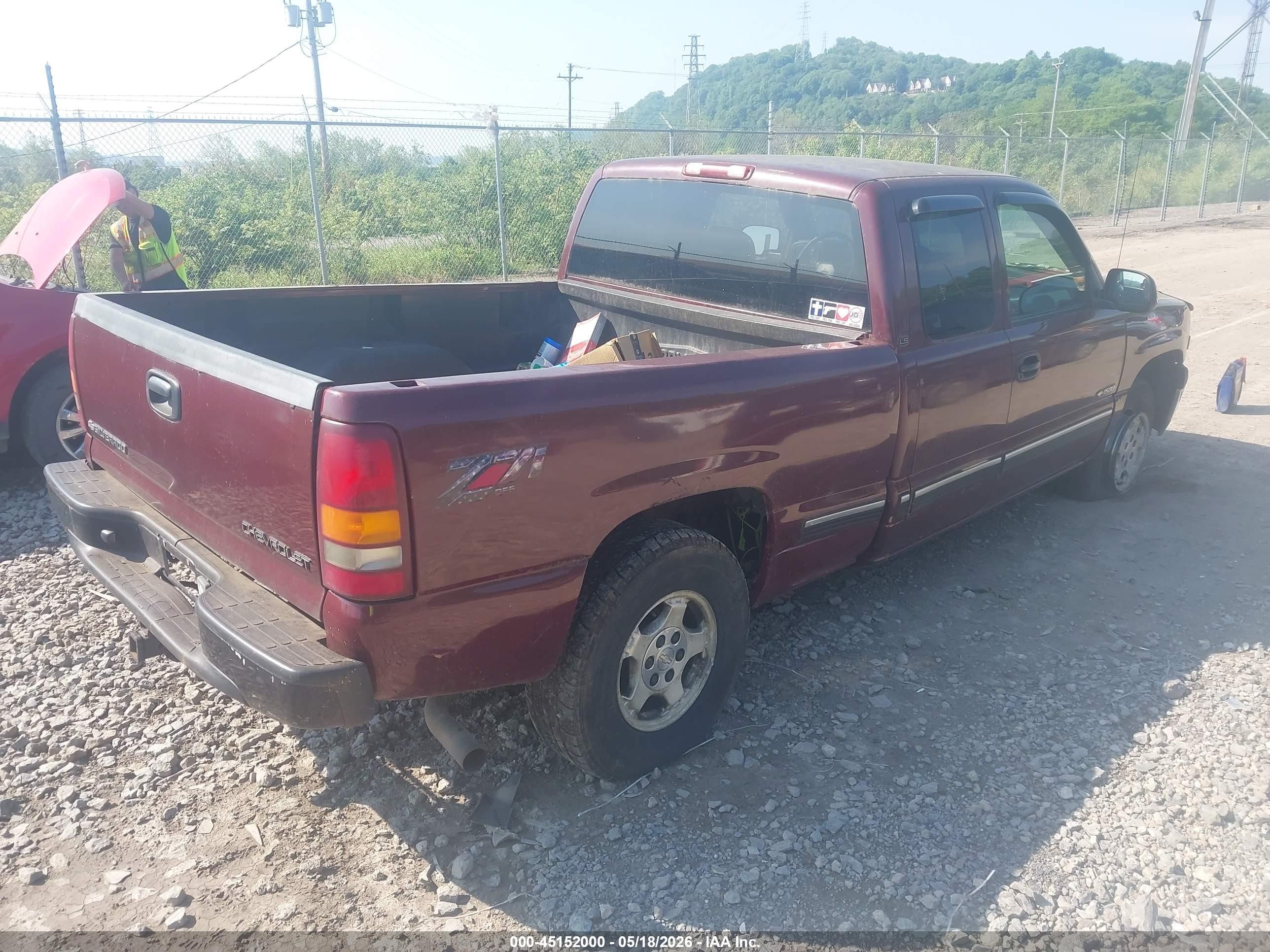 1999 Chevrolet Silverado 1500 Ls Maroon vin: 2GCEK19T3X1290431