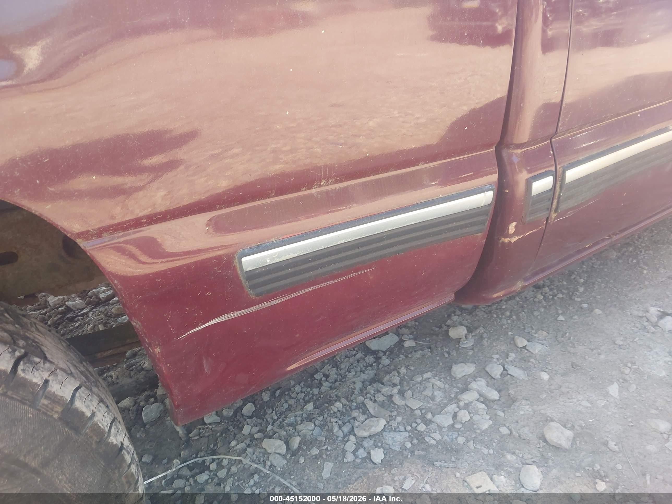 1999 Chevrolet Silverado 1500 Ls Maroon vin: 2GCEK19T3X1290431