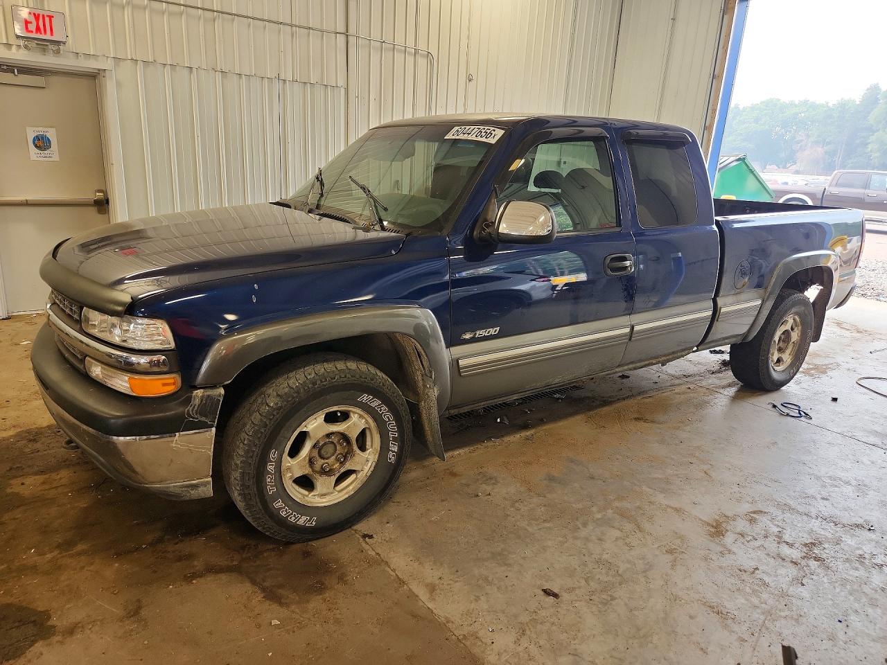 2000 Chevrolet Silverado K1500 Blue vin: 2GCEK19T3Y1140661
