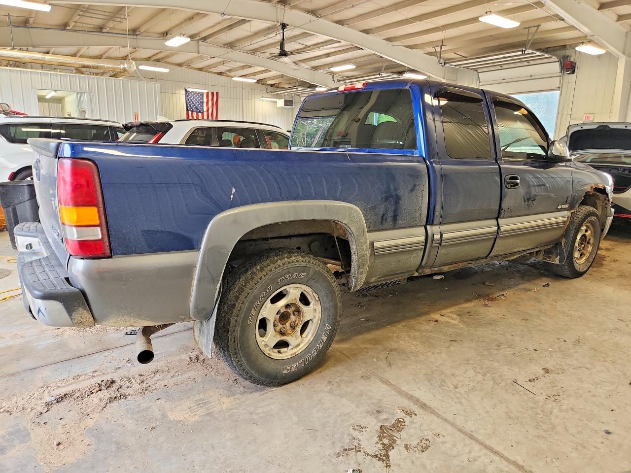 2000 Chevrolet Silverado K1500 Blue vin: 2GCEK19T3Y1140661