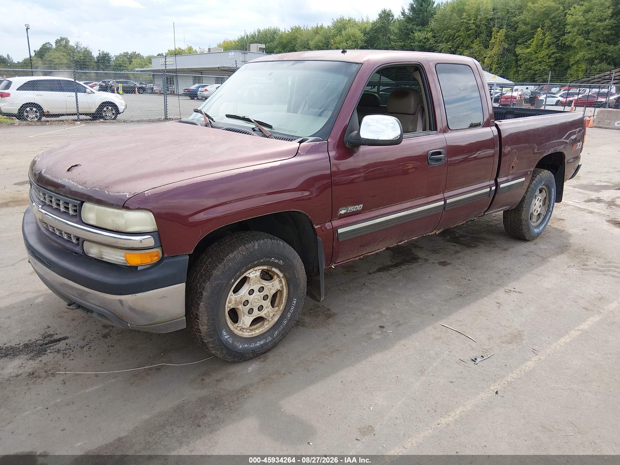 2001 Chevrolet Silverado 1500 Lt Темно-бордовый vin: 2GCEK19T411406887
