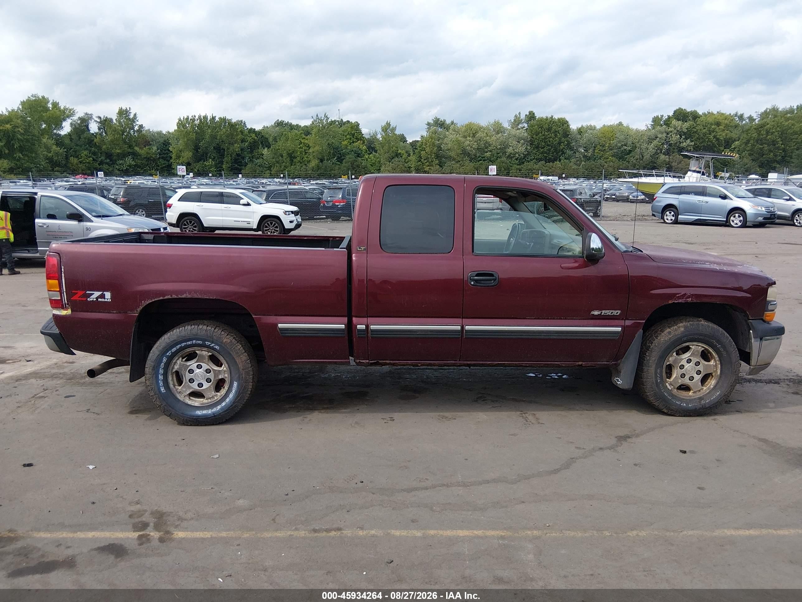 2001 Chevrolet Silverado 1500 Lt Темно-бордовый vin: 2GCEK19T411406887