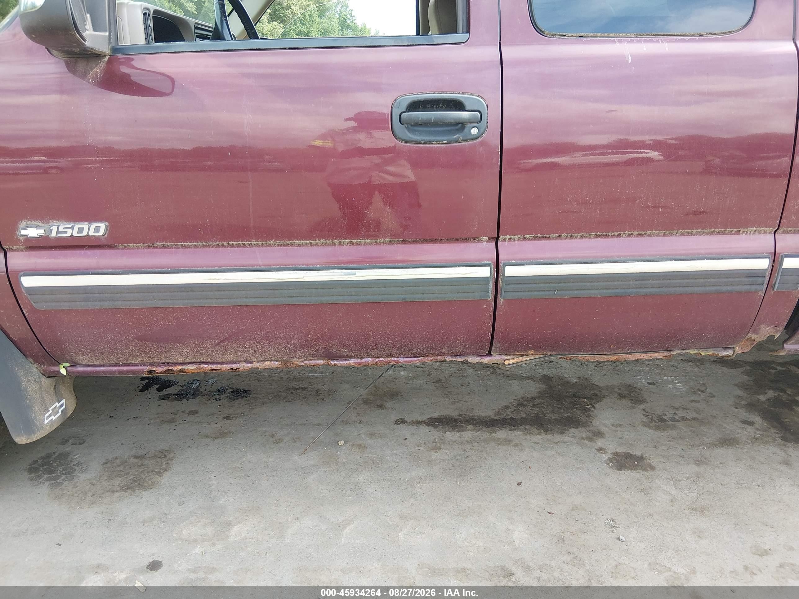 2001 Chevrolet Silverado 1500 Lt Темно-бордовый vin: 2GCEK19T411406887