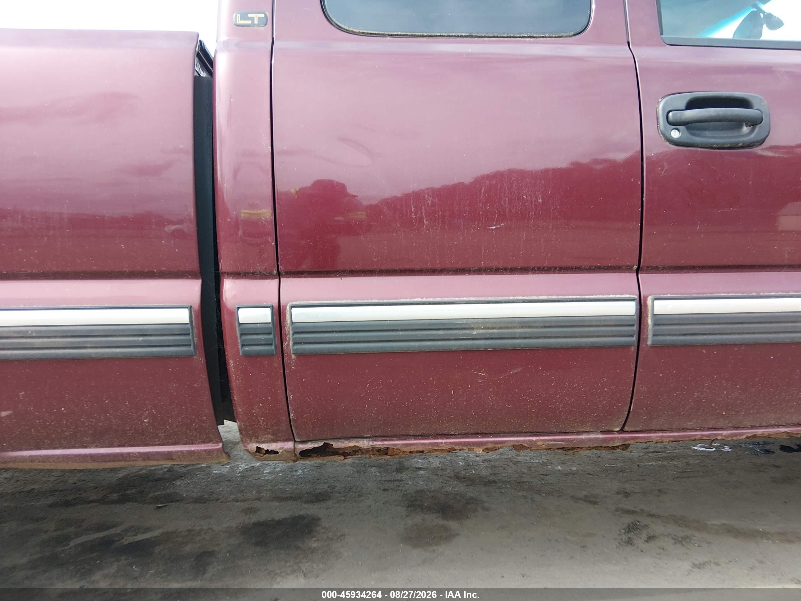 2001 Chevrolet Silverado 1500 Lt Темно-бордовый vin: 2GCEK19T411406887