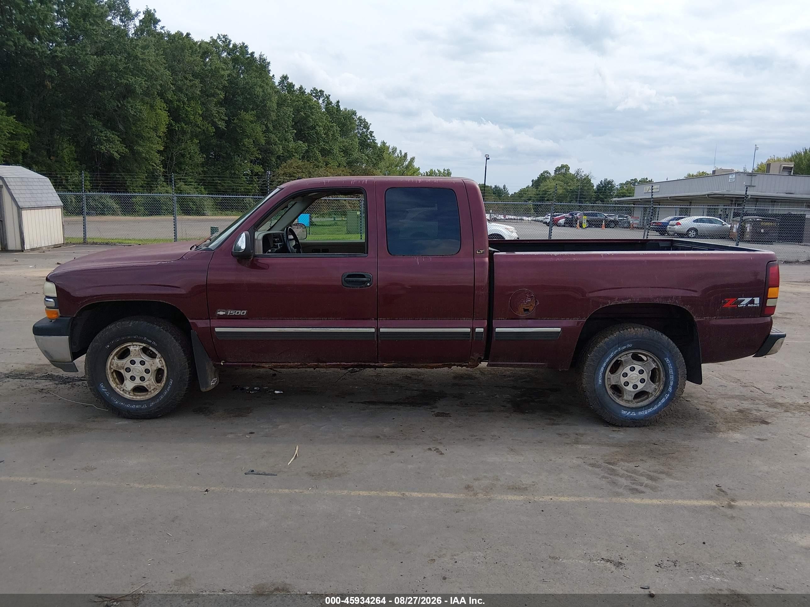 2001 Chevrolet Silverado 1500 Lt Темно-бордовый vin: 2GCEK19T411406887