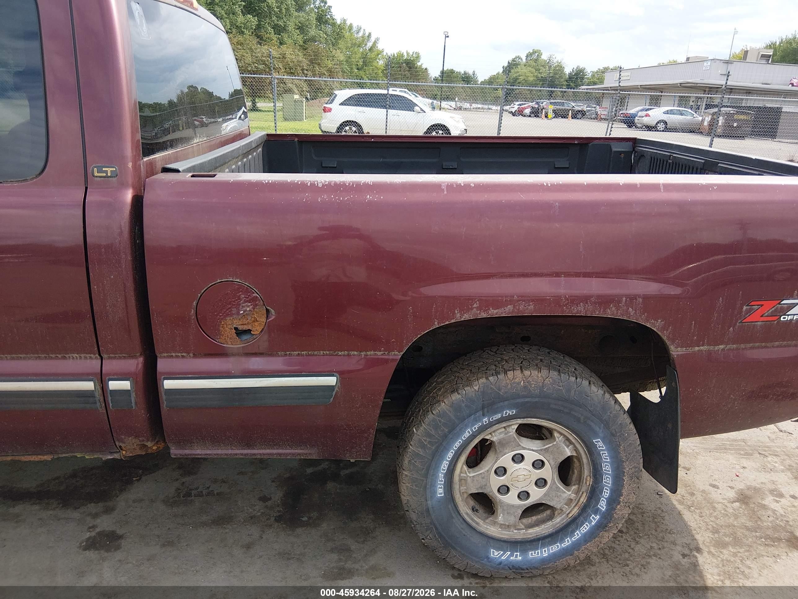 2001 Chevrolet Silverado 1500 Lt Темно-бордовый vin: 2GCEK19T411406887