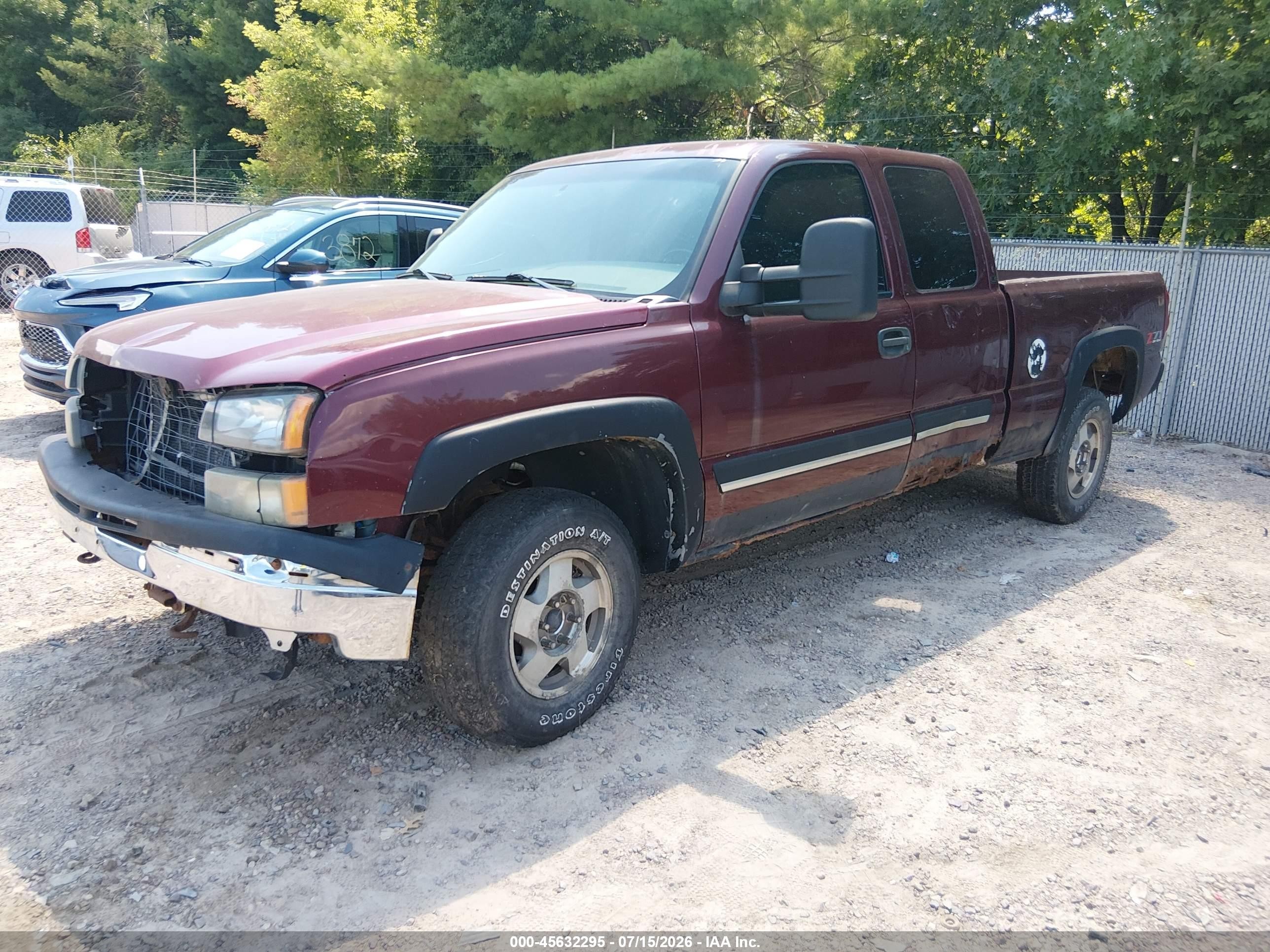 2003 Chevrolet Silverado 1500 Ls Maroon vin: 2GCEK19T431136868